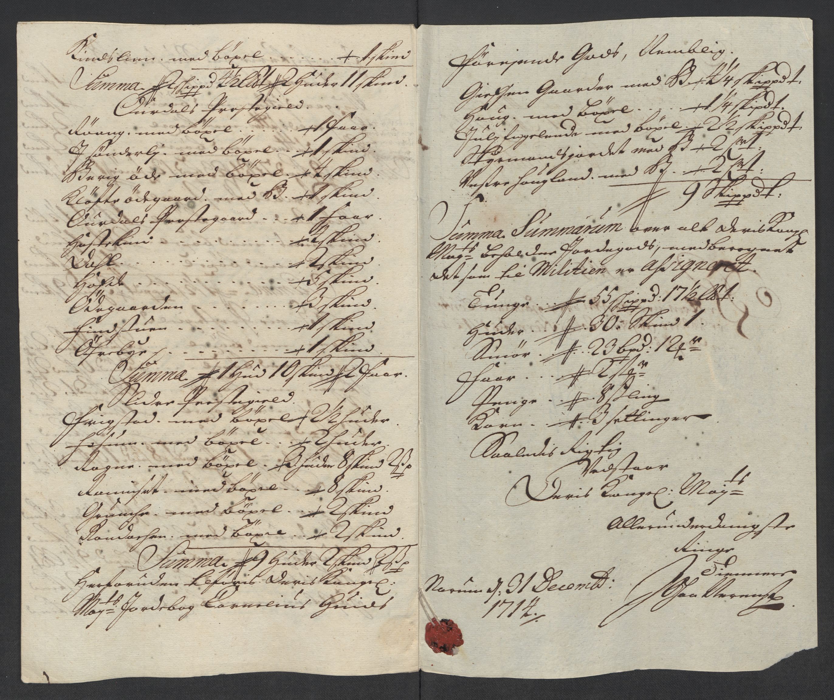 Rentekammeret inntil 1814, Reviderte regnskaper, Fogderegnskap, RA/EA-4092/R18/L1313: Fogderegnskap Hadeland, Toten og Valdres, 1714, p. 37