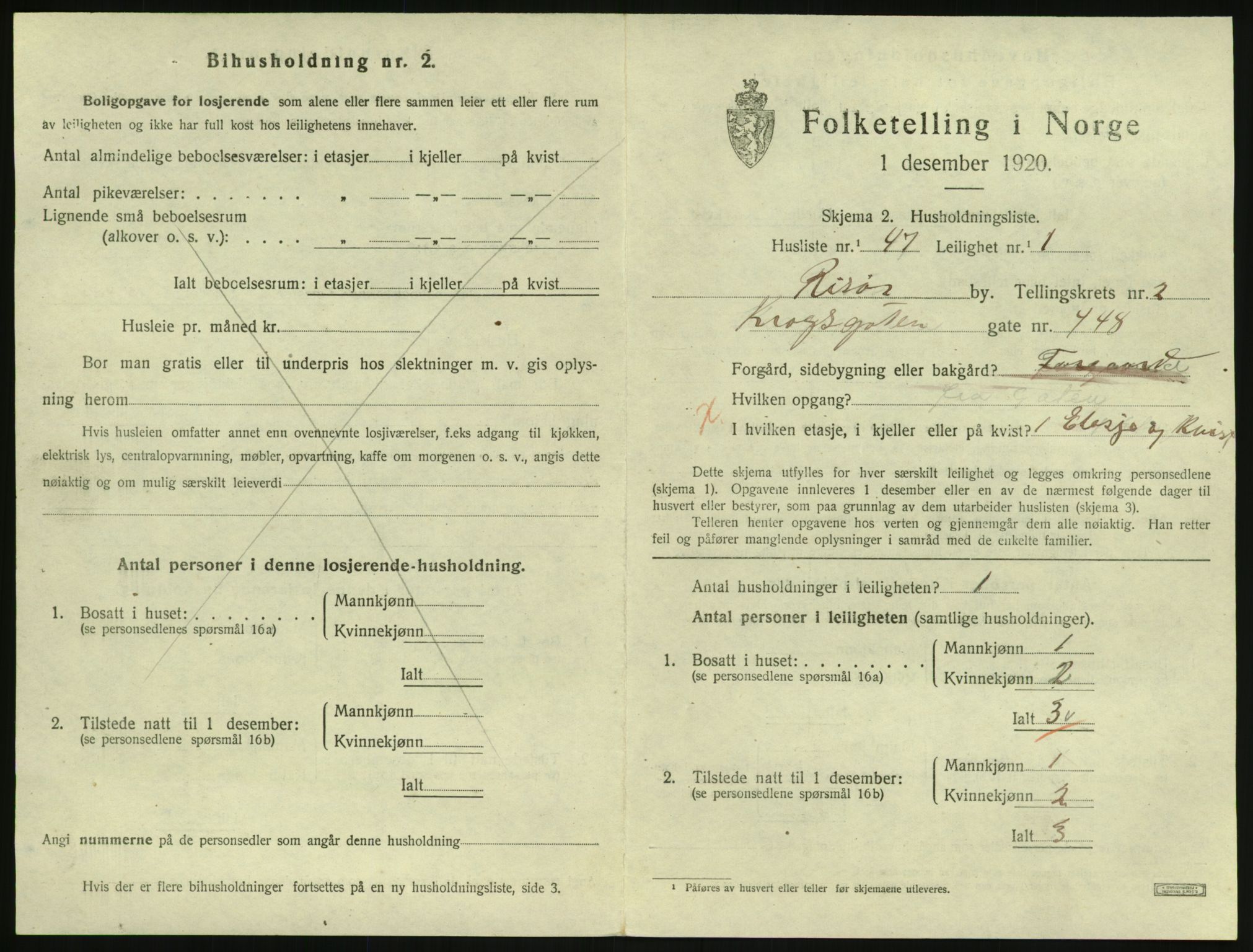 SAK, 1920 census for Risør, 1920, p. 2089