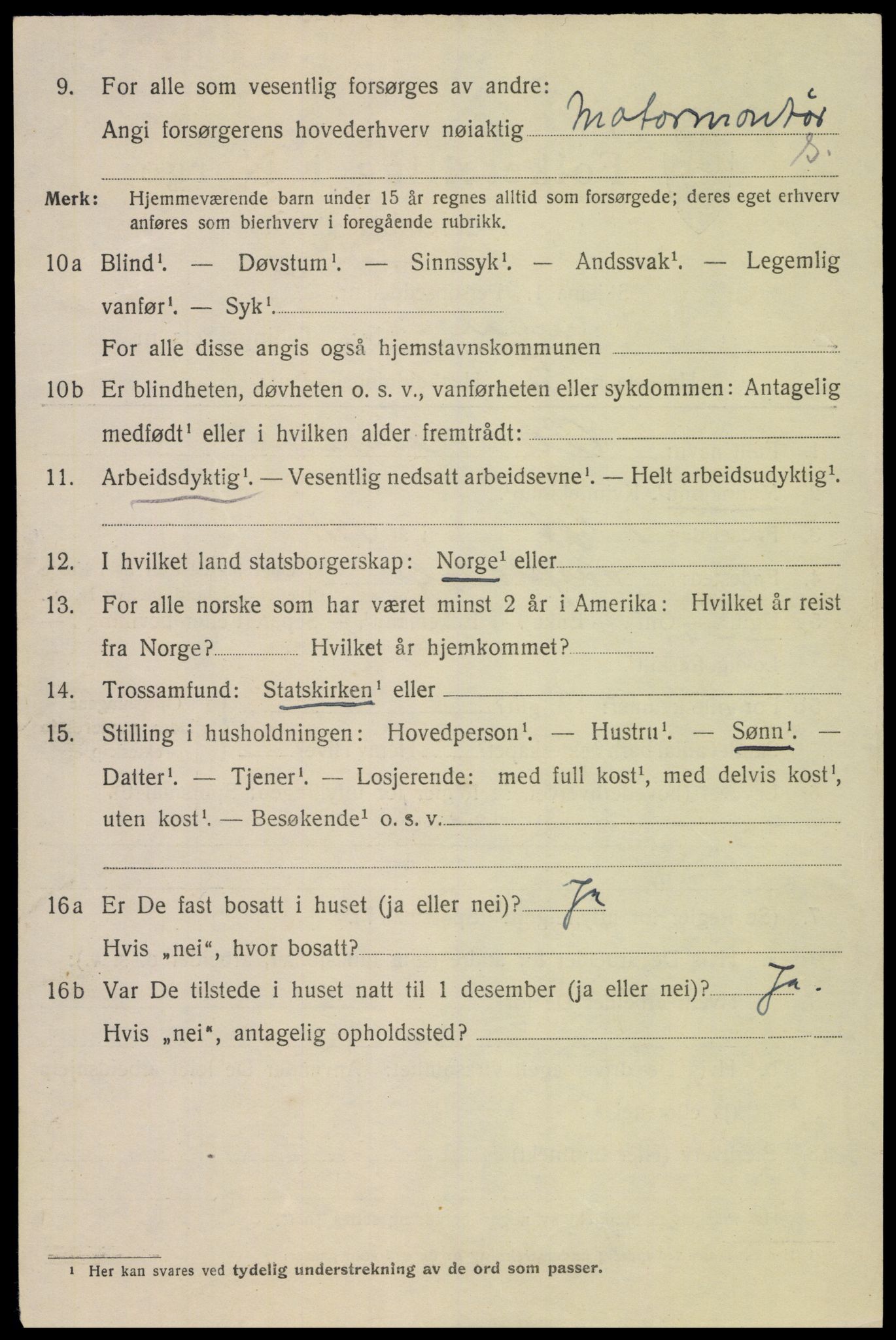 SAK, 1920 census for Mandal, 1920, p. 8242