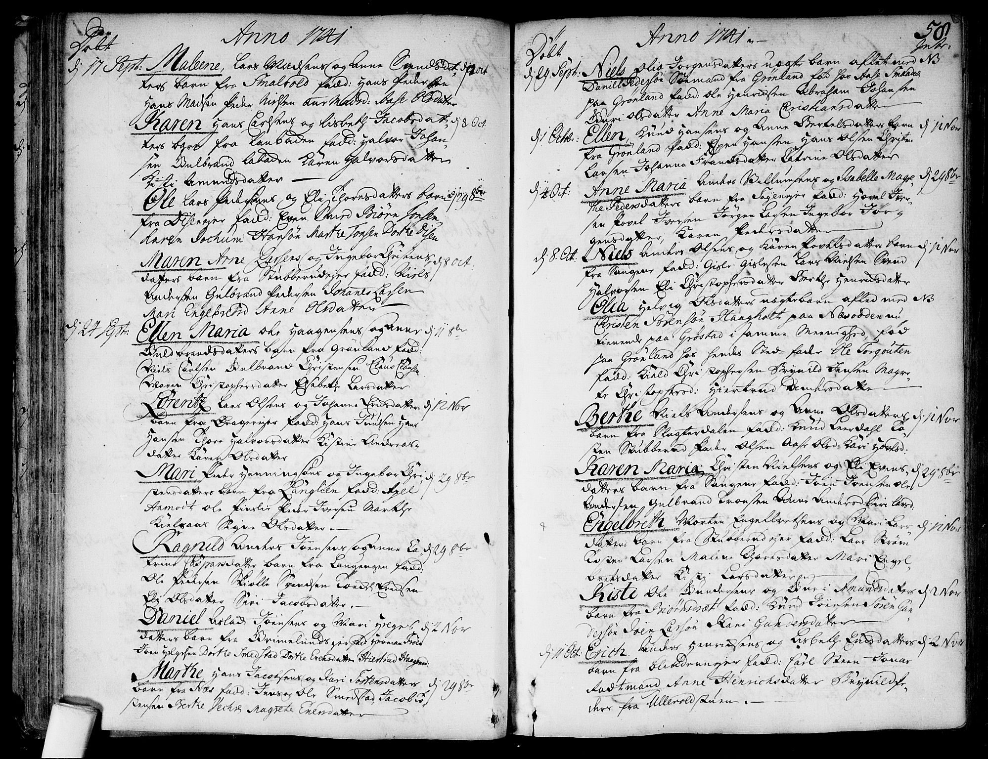 Aker prestekontor kirkebøker, AV/SAO-A-10861/F/L0007: Parish register (official) no. 7, 1734-1748, p. 58