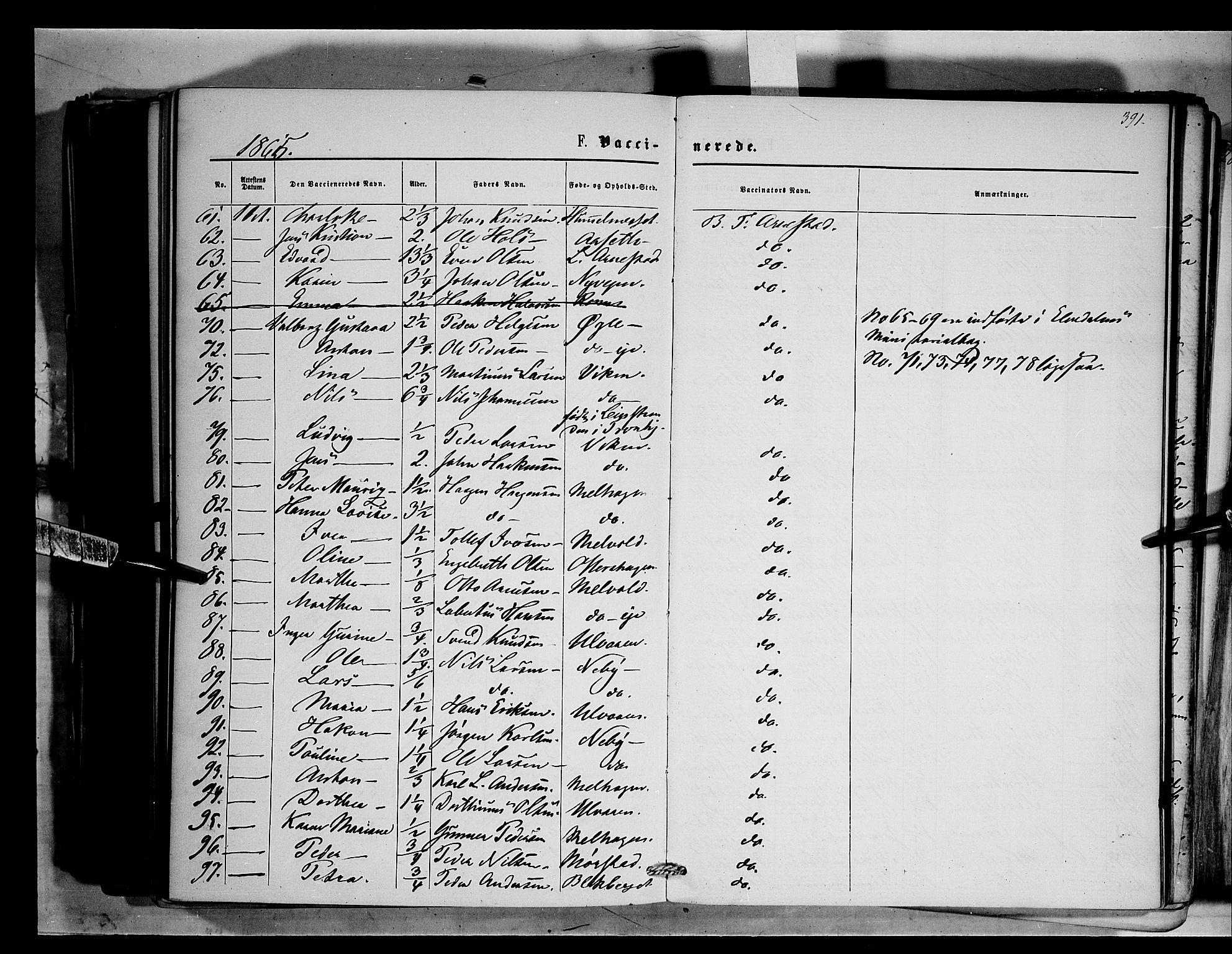 Åmot prestekontor, Hedmark, SAH/PREST-056/H/Ha/Haa/L0008: Parish register (official) no. 8, 1862-1875, p. 391