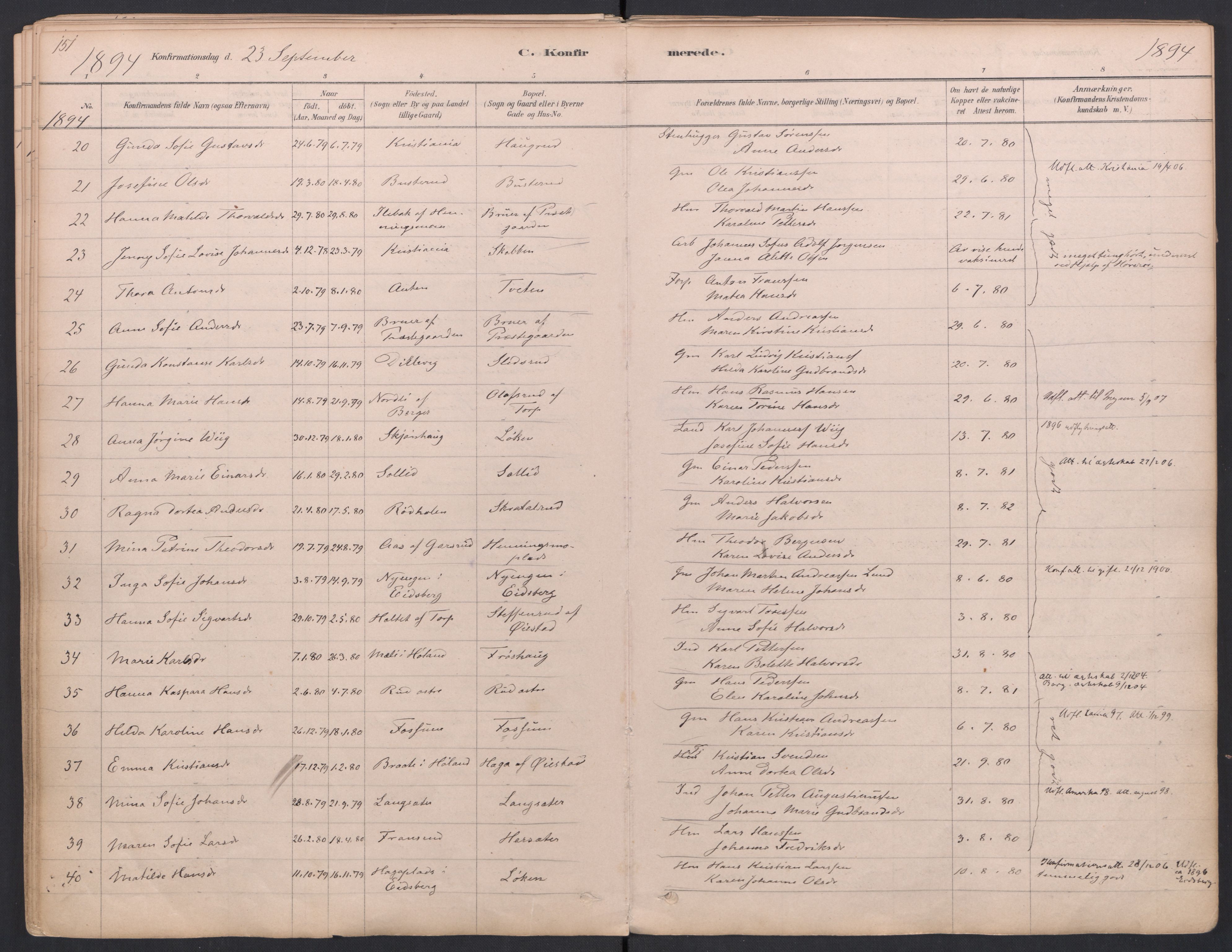Trøgstad prestekontor Kirkebøker, SAO/A-10925/F/Fa/L0010: Parish register (official) no. I 10, 1878-1898, p. 151
