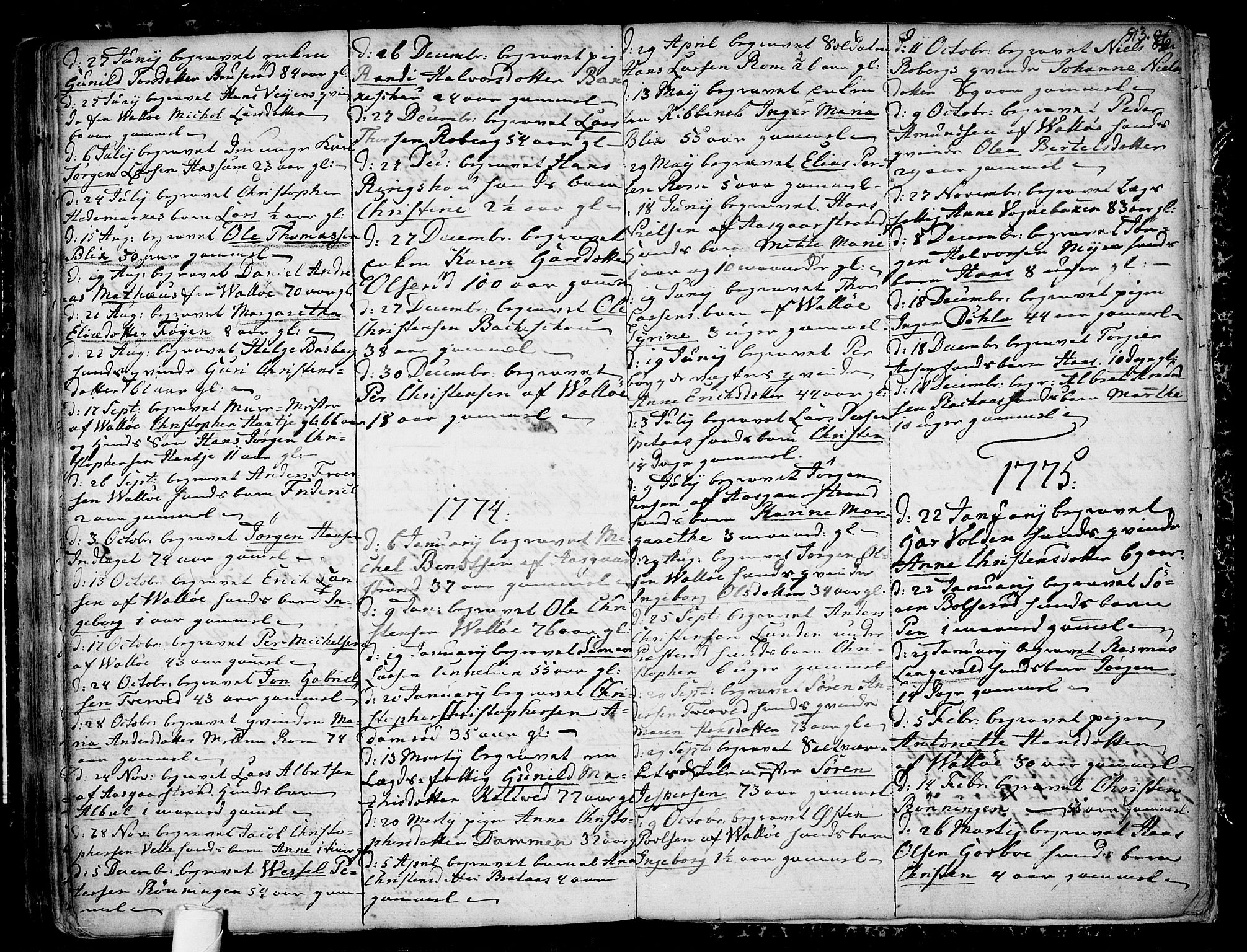 Sem kirkebøker, SAKO/A-5/F/Fb/L0002: Parish register (official) no. II 2, 1764-1792, p. 93