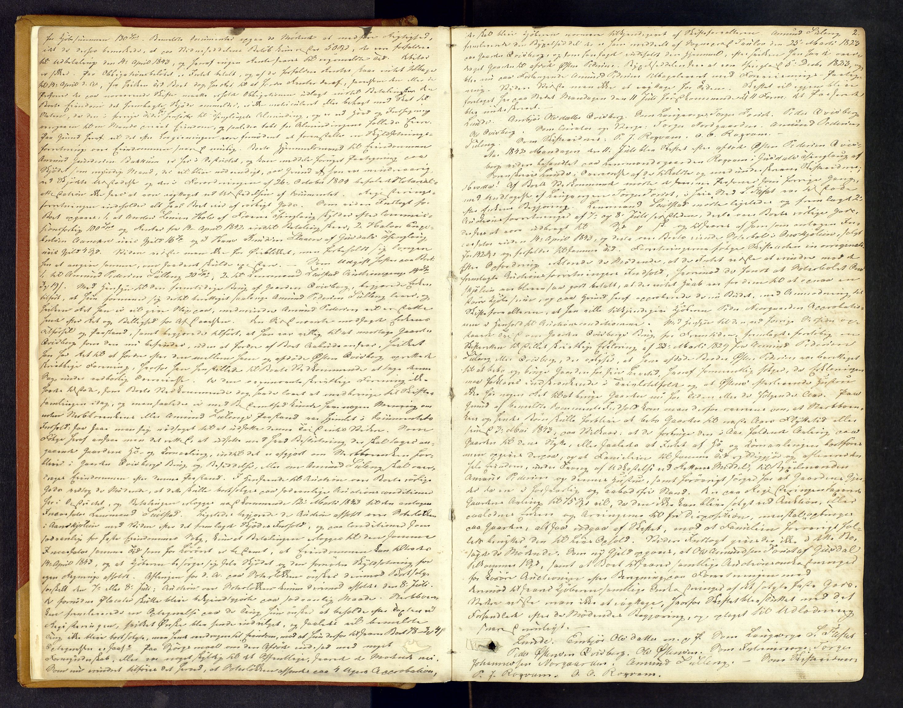 Sør-Gudbrandsdal tingrett, AV/SAH-TING-004/J/Ja/Jac/L0001: Skifteforhandlings- og skifteutlodningsprotokoll, 1842-1853, p. 1b-2a