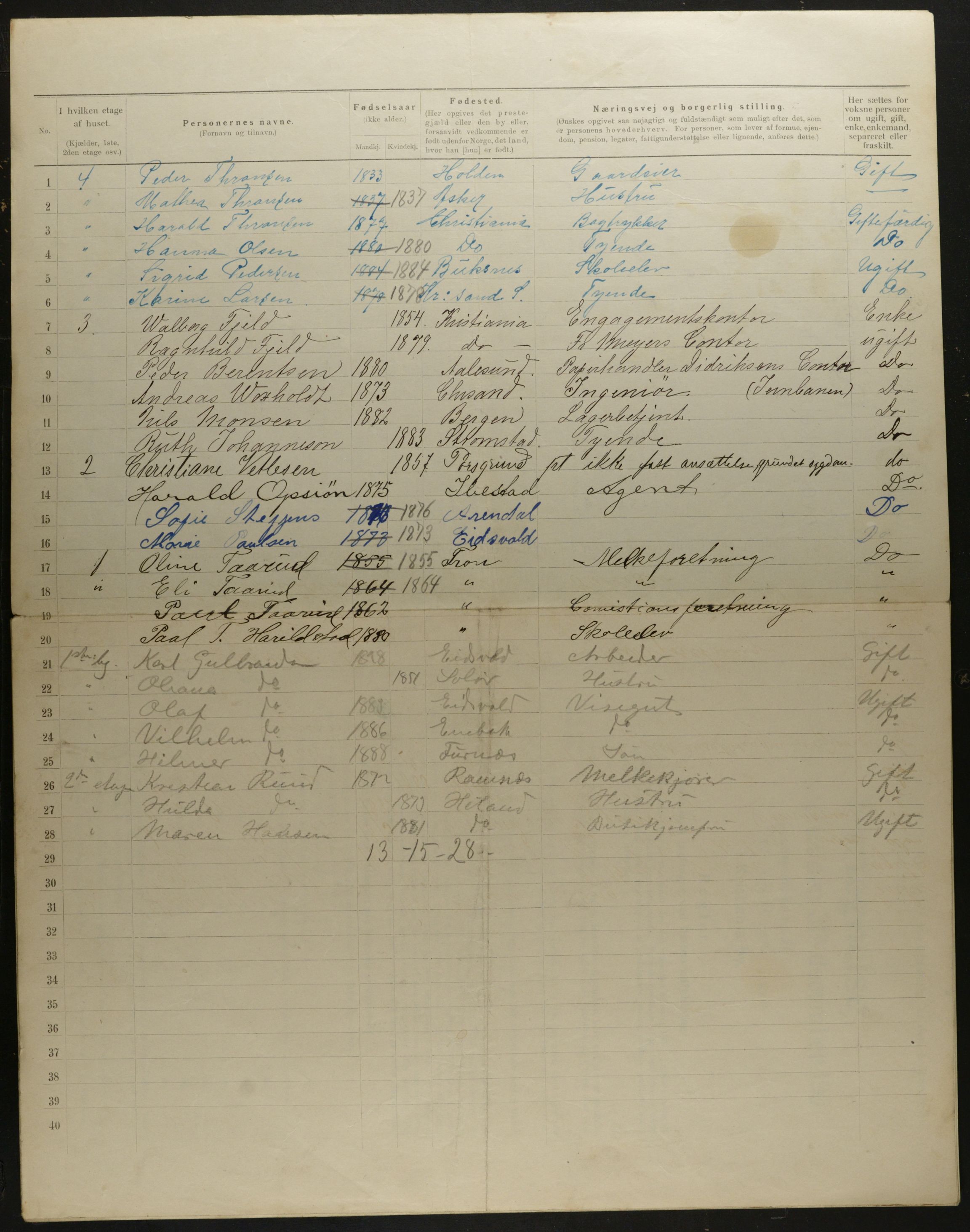 OBA, Municipal Census 1901 for Kristiania, 1901, p. 8301