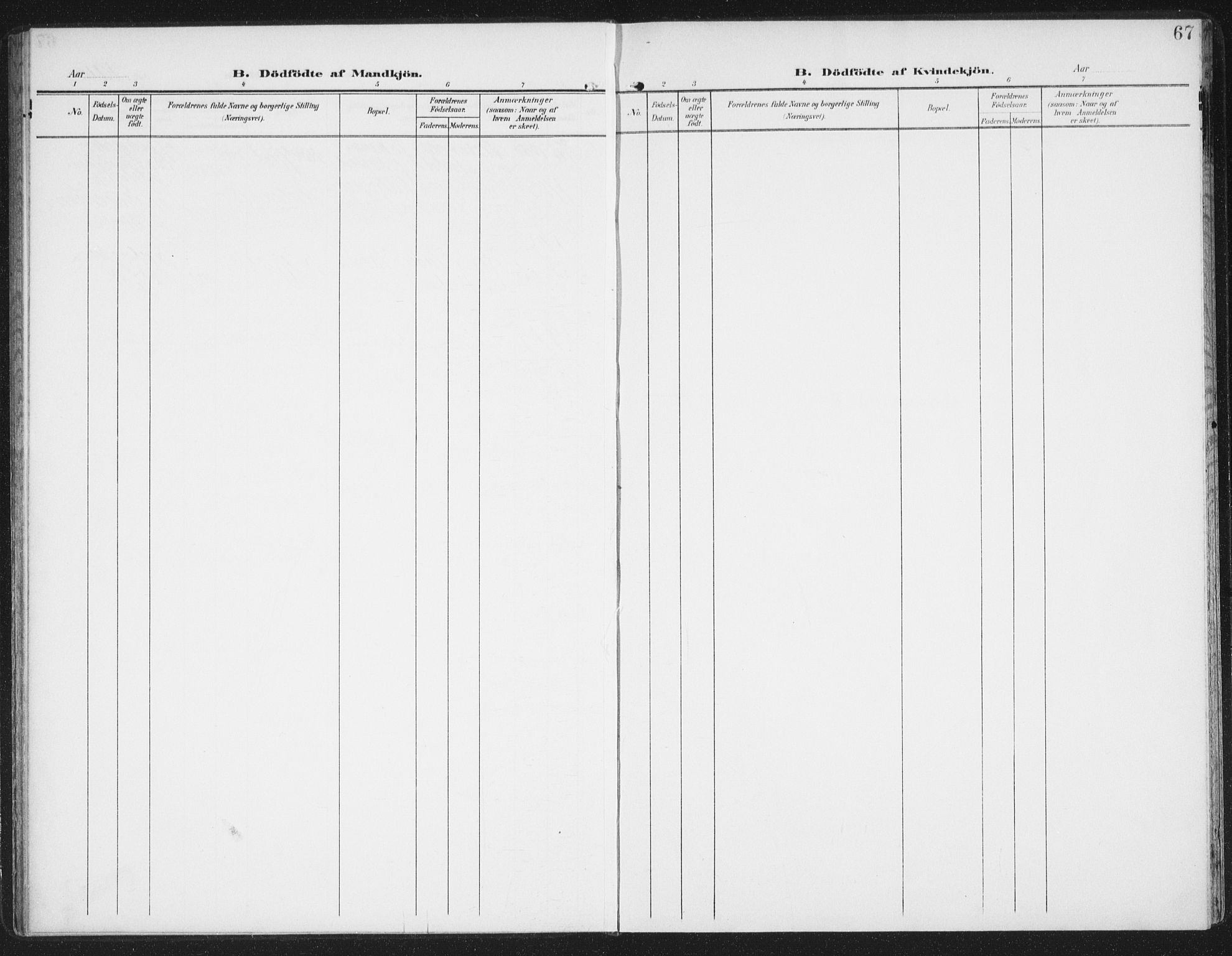 Berg sokneprestkontor, SATØ/S-1318/G/Ga/Gaa/L0007kirke: Parish register (official) no. 7, 1906-1915, p. 67