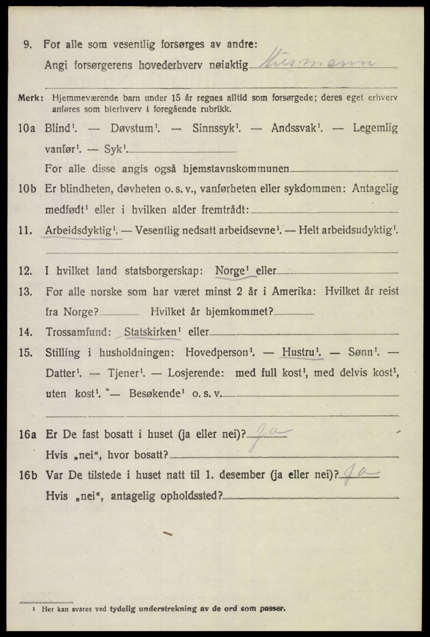 SAH, 1920 census for Heidal, 1920, p. 869