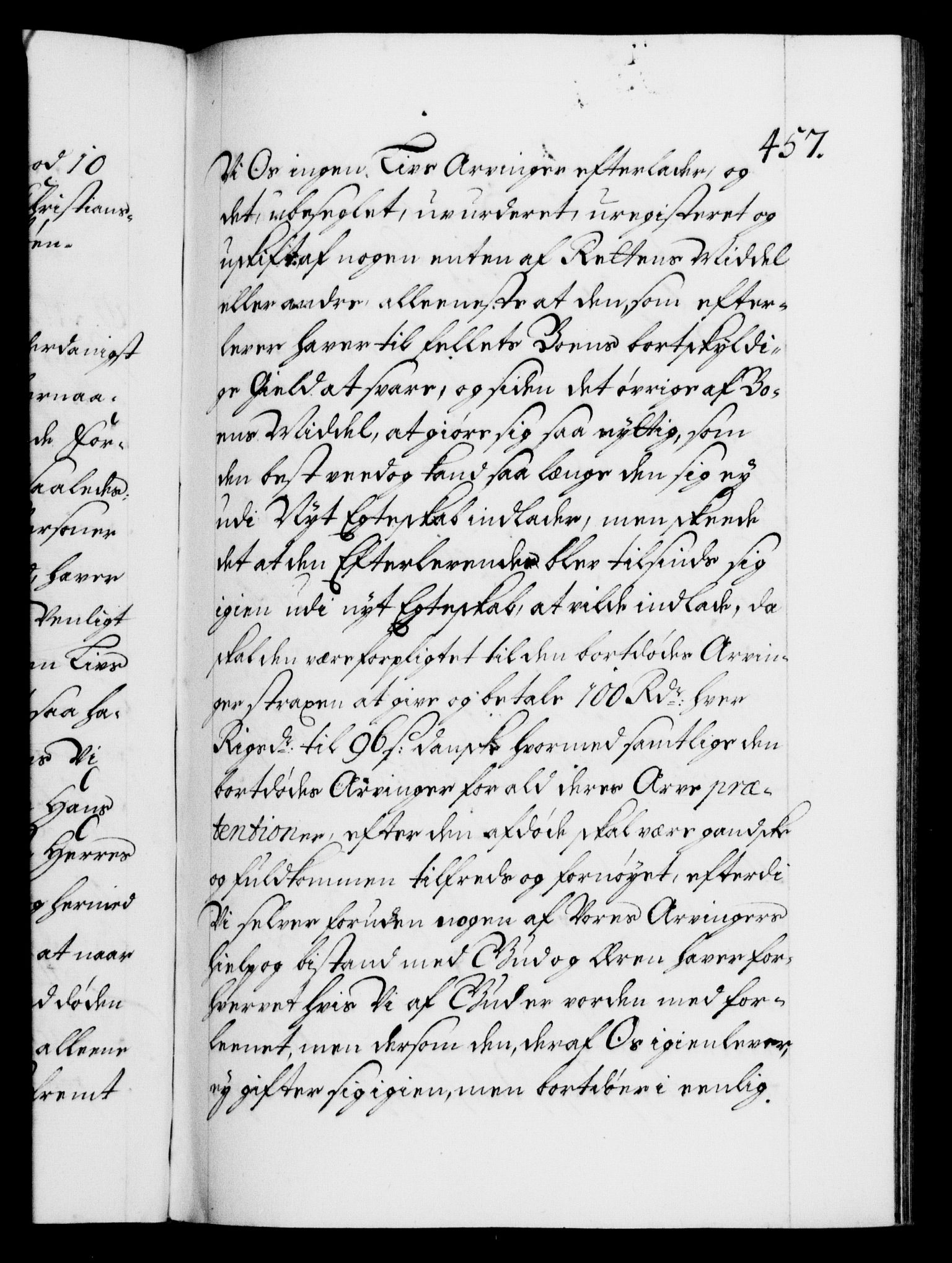 Danske Kanselli 1572-1799, AV/RA-EA-3023/F/Fc/Fca/Fcaa/L0022: Norske registre, 1716-1719, p. 457a