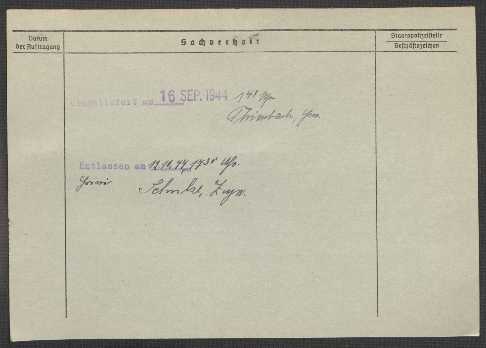 Befehlshaber der Sicherheitspolizei und des SD, AV/RA-RAFA-5969/E/Ea/Eaa/L0010: Register over norske fanger i Møllergata 19: Sø-Å, 1940-1945, p. 1453