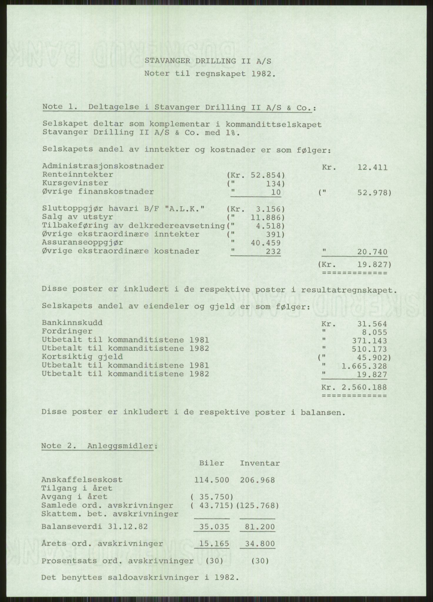 Pa 1503 - Stavanger Drilling AS, SAST/A-101906/A/Ac/L0002: Årsberetninger, 1979-1982, p. 489