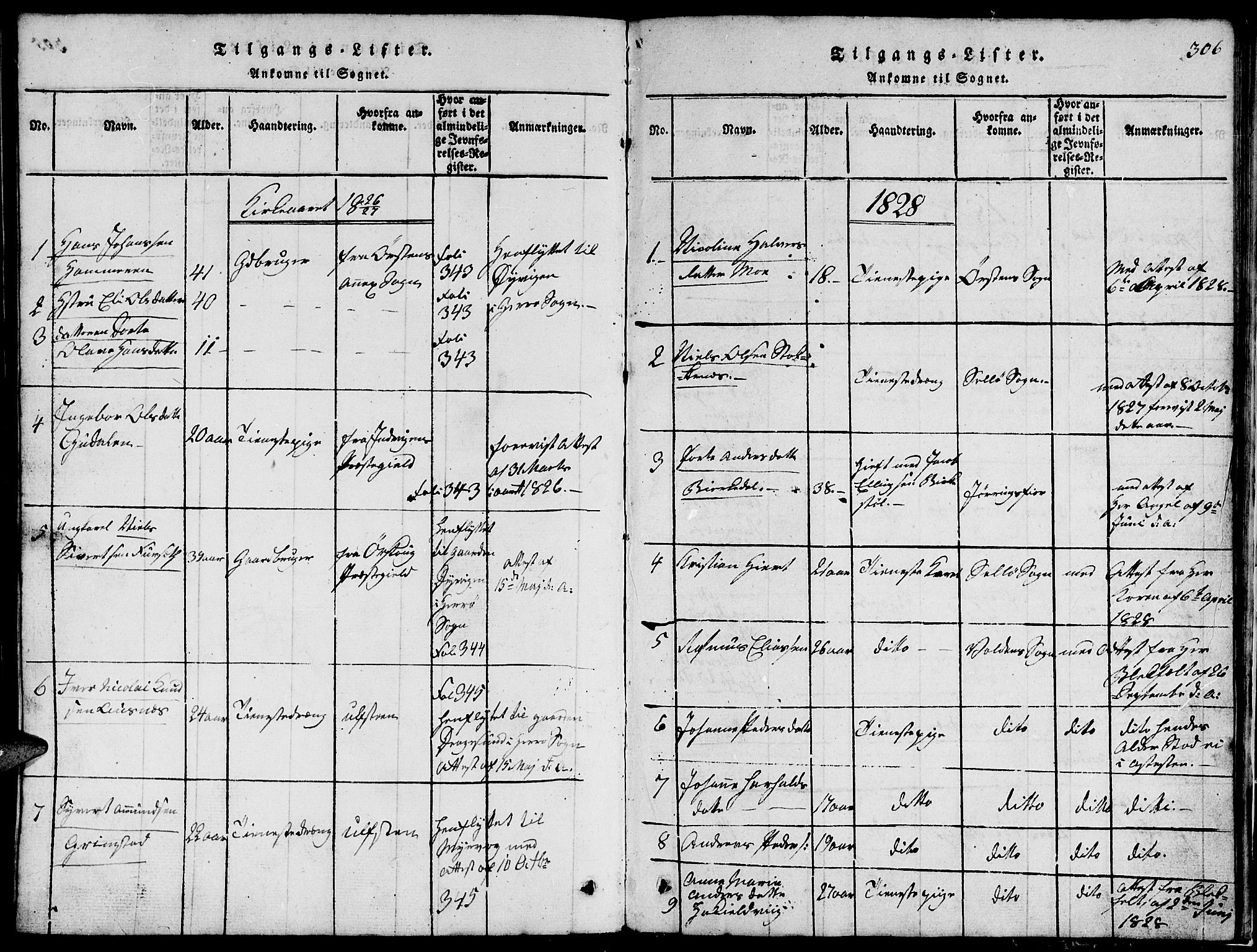 Ministerialprotokoller, klokkerbøker og fødselsregistre - Møre og Romsdal, SAT/A-1454/507/L0078: Parish register (copy) no. 507C01, 1816-1840, p. 306