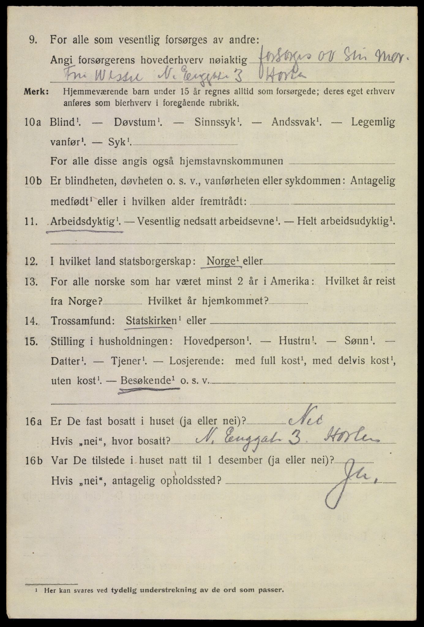 SAKO, 1920 census for Horten, 1920, p. 19320