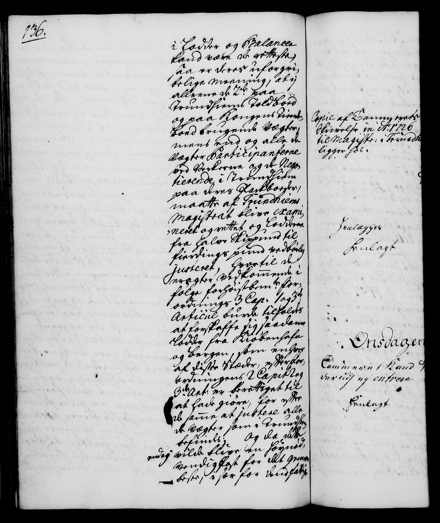 Rentekammeret, Kammerkanselliet, RA/EA-3111/G/Gh/Gha/L0019: Norsk ekstraktmemorialprotokoll (merket RK 53.64), 1736-1737, p. 136