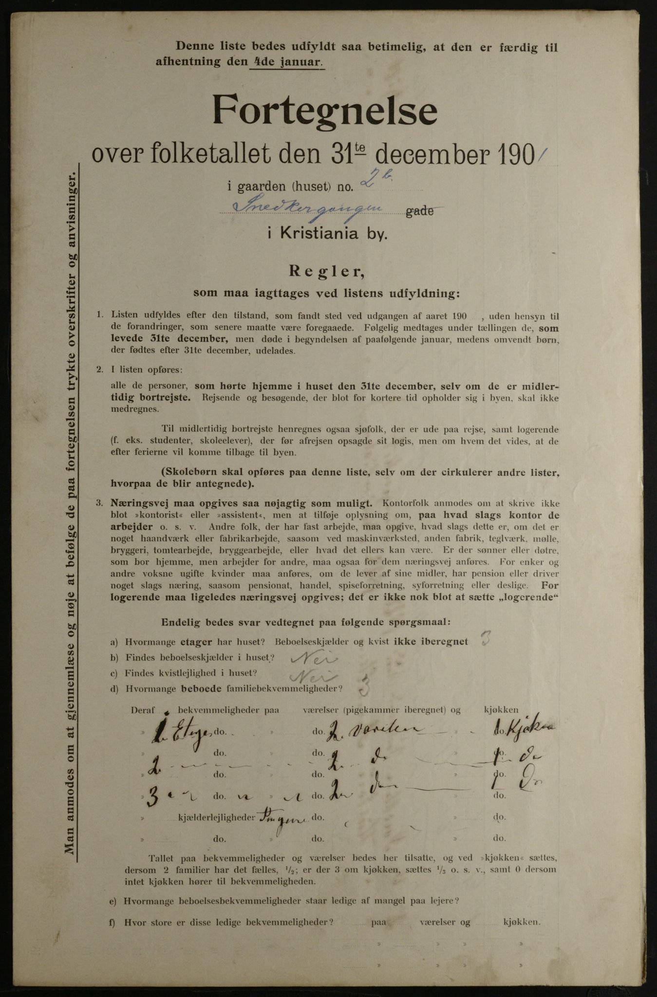 OBA, Municipal Census 1901 for Kristiania, 1901, p. 15098