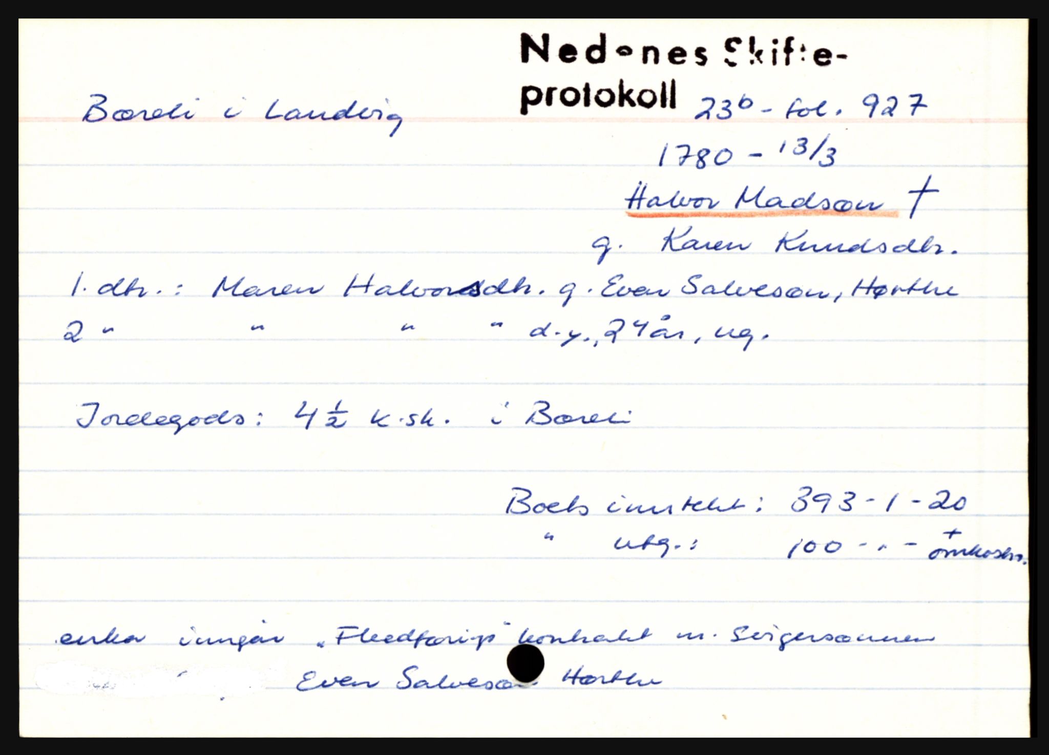 Nedenes sorenskriveri før 1824, AV/SAK-1221-0007/H, p. 4683
