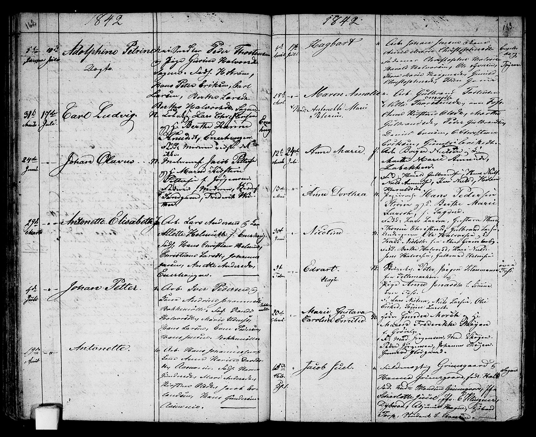 Aker prestekontor kirkebøker, SAO/A-10861/G/L0007: Parish register (copy) no. 7, 1838-1846, p. 162-163