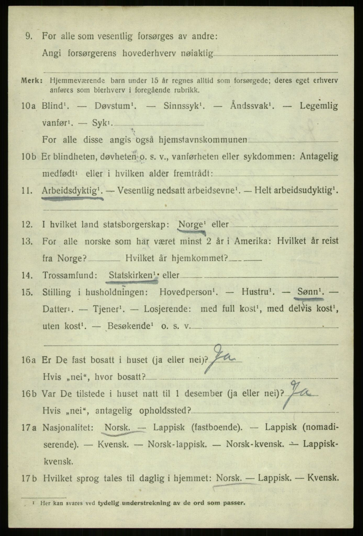 SATØ, 1920 census for Kvæfjord, 1920, p. 6510