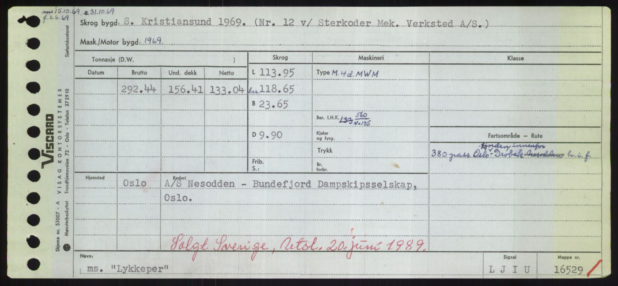 Sjøfartsdirektoratet med forløpere, Skipsmålingen, RA/S-1627/H/Hd/L0023: Fartøy, Lia-Løv, p. 449