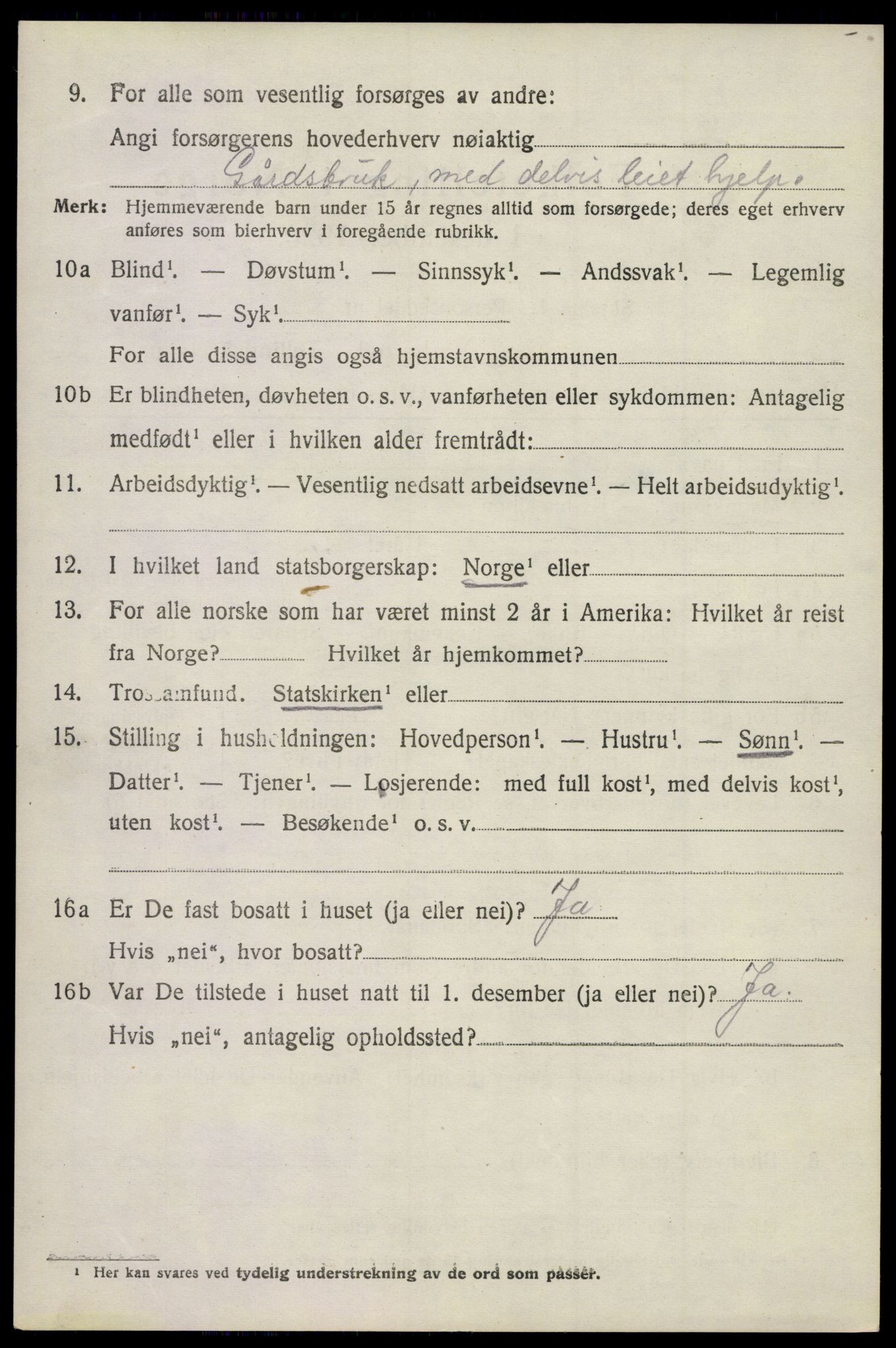 SAKO, 1920 census for Sem, 1920, p. 7076