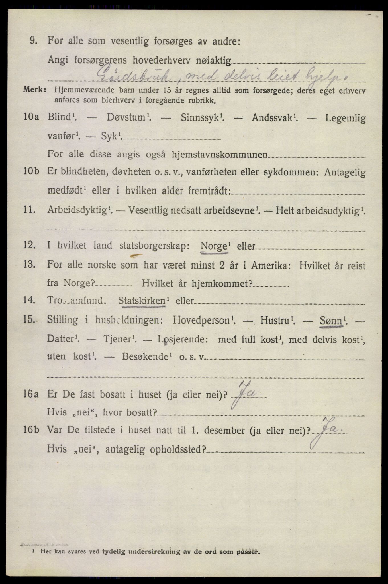 SAKO, 1920 census for Sem, 1920, p. 7076