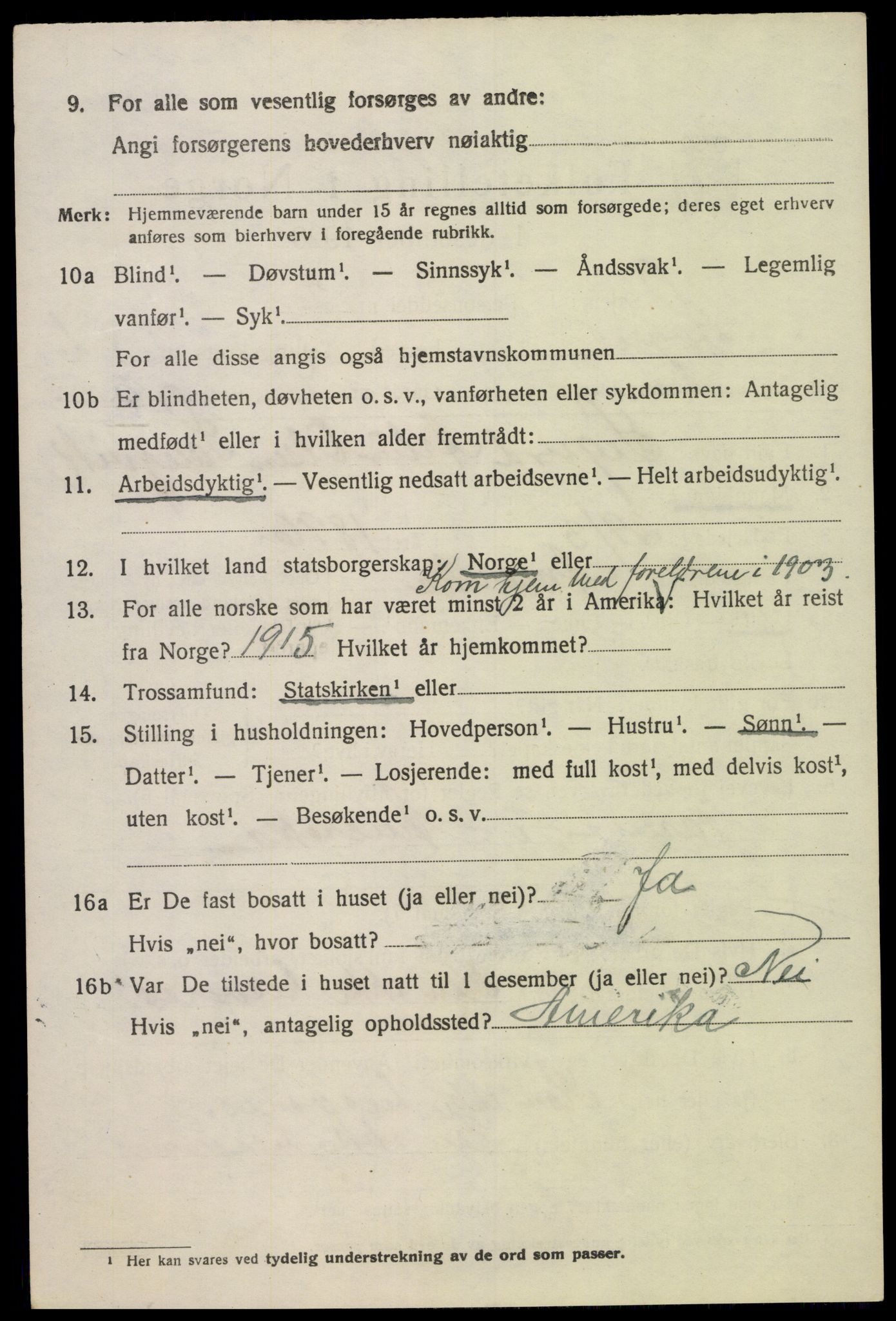 SAK, 1920 census for Søgne, 1920, p. 4606