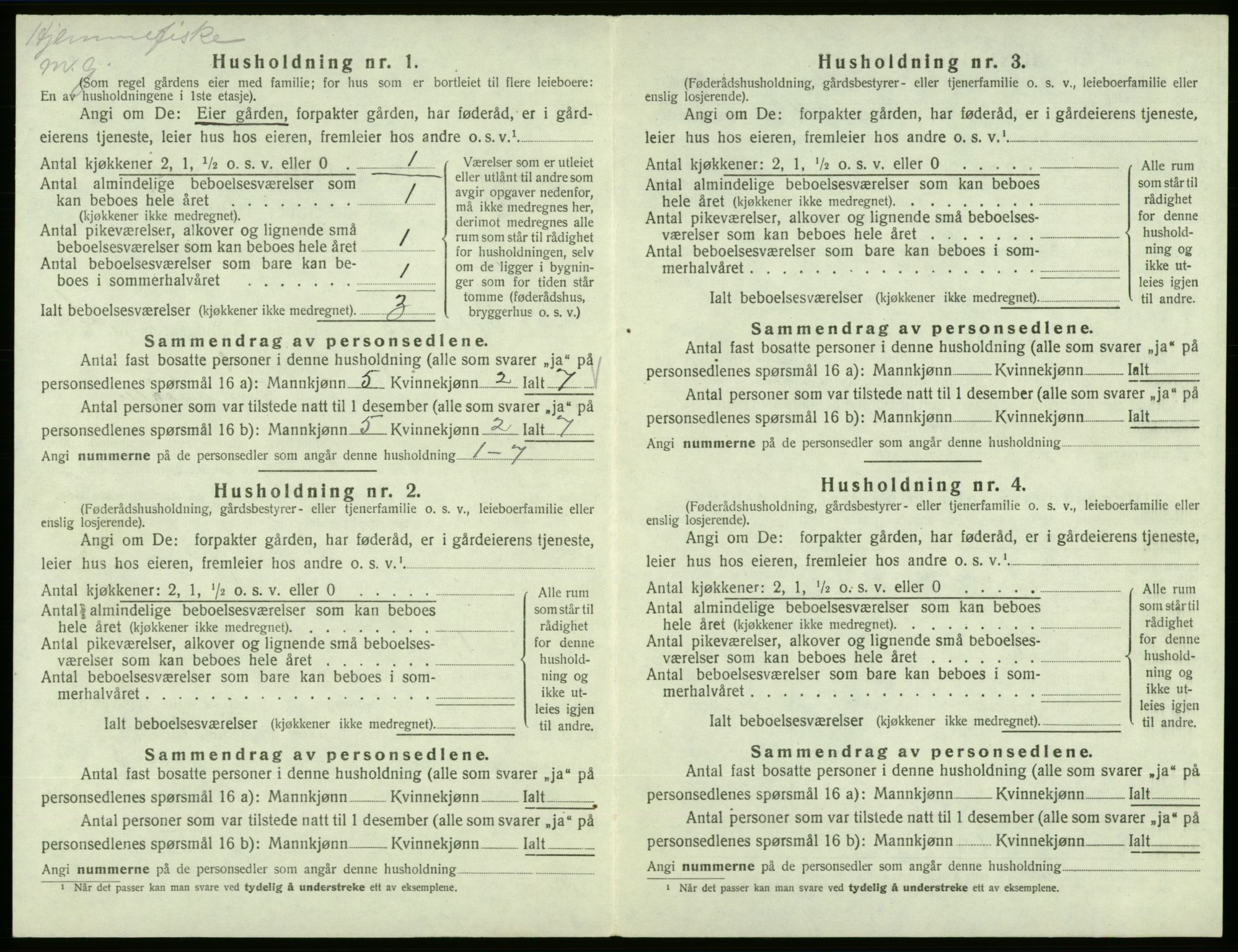 SAB, 1920 census for Vikebygd, 1920, p. 272