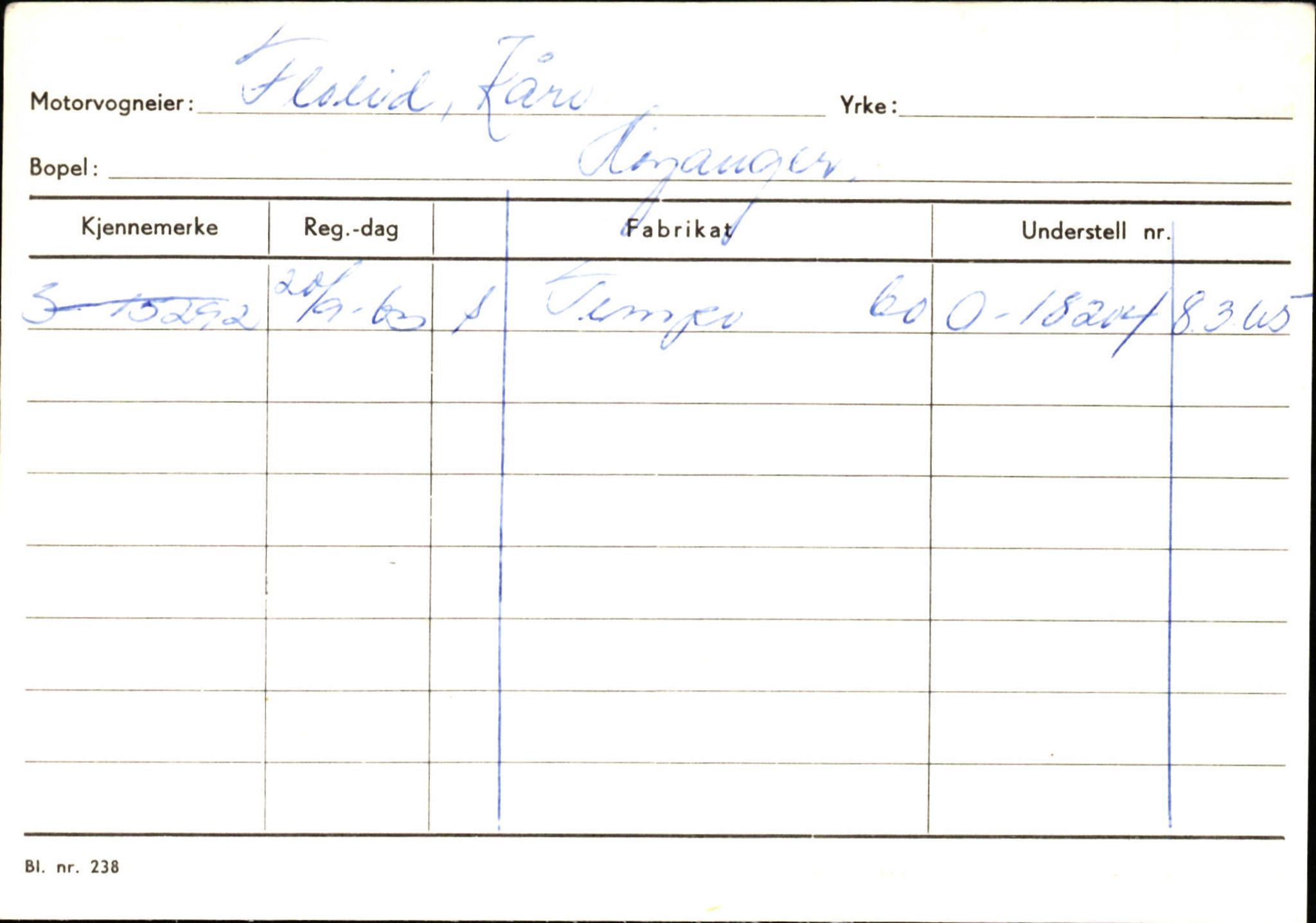 Statens vegvesen, Sogn og Fjordane vegkontor, AV/SAB-A-5301/4/F/L0130: Eigarregister Eid T-Å. Høyanger A-O, 1945-1975, p. 1017