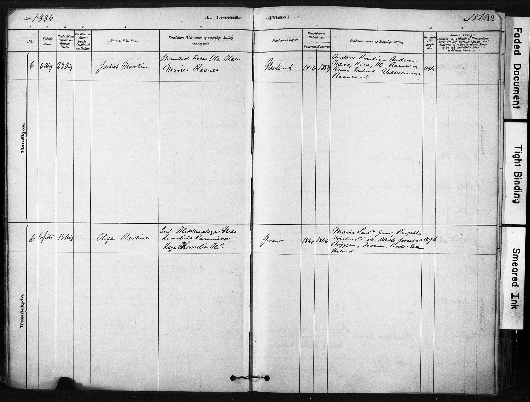 Ministerialprotokoller, klokkerbøker og fødselsregistre - Nordland, AV/SAT-A-1459/808/L0128: Parish register (official) no. 808A01, 1880-1902, p. 12