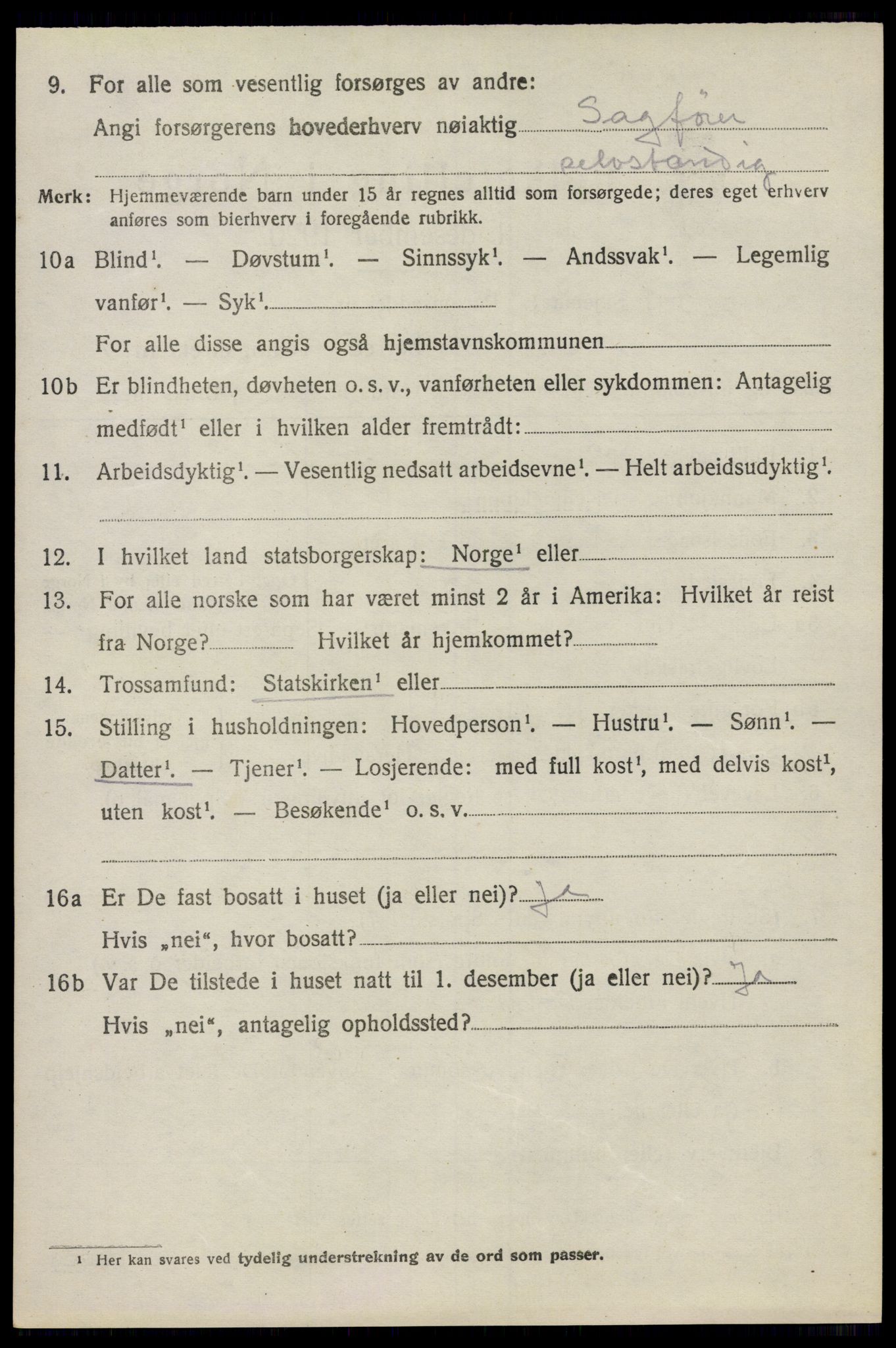 SAO, 1920 census for Bærum, 1920, p. 20015