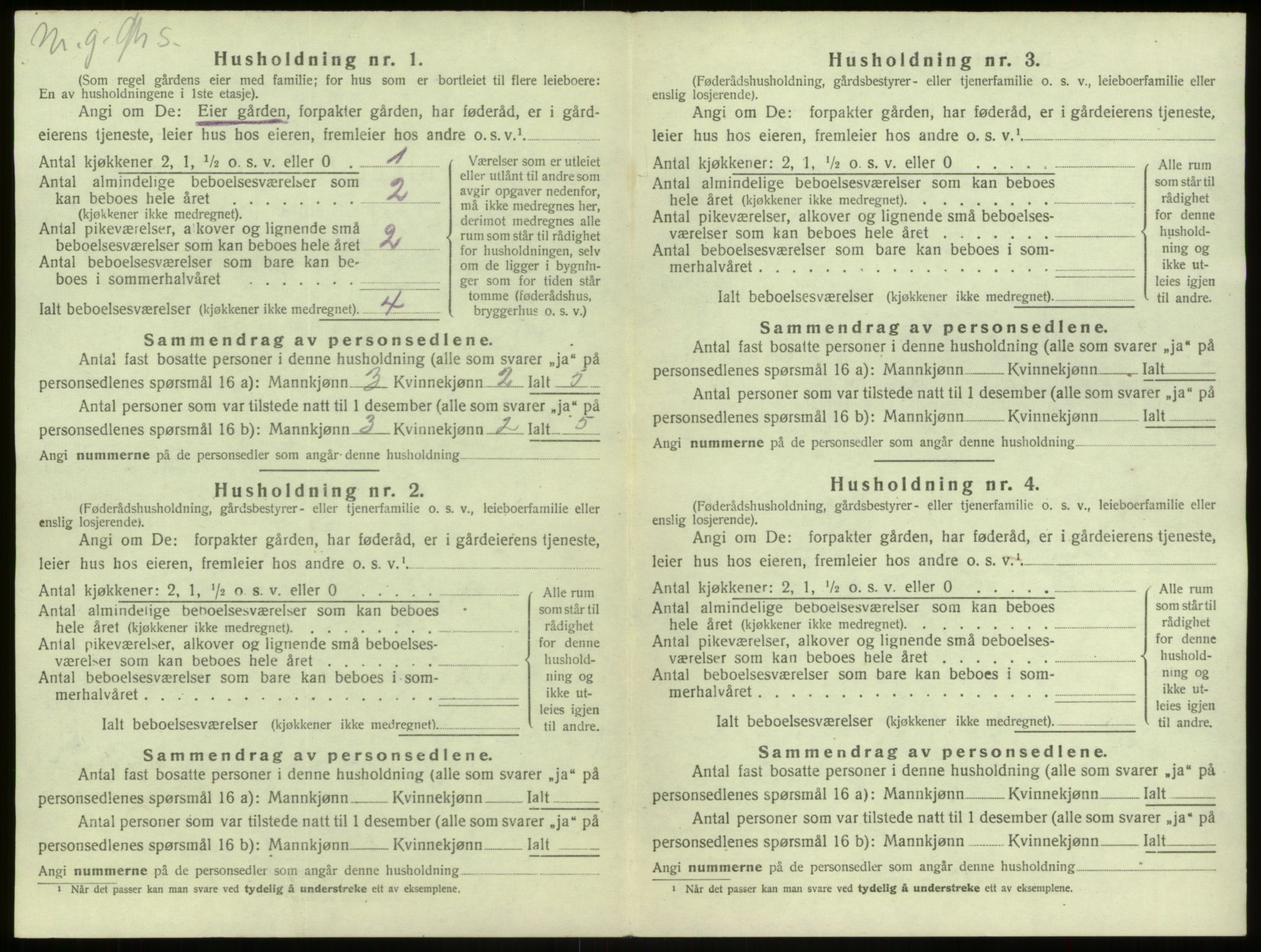 SAB, 1920 census for Manger, 1920, p. 181