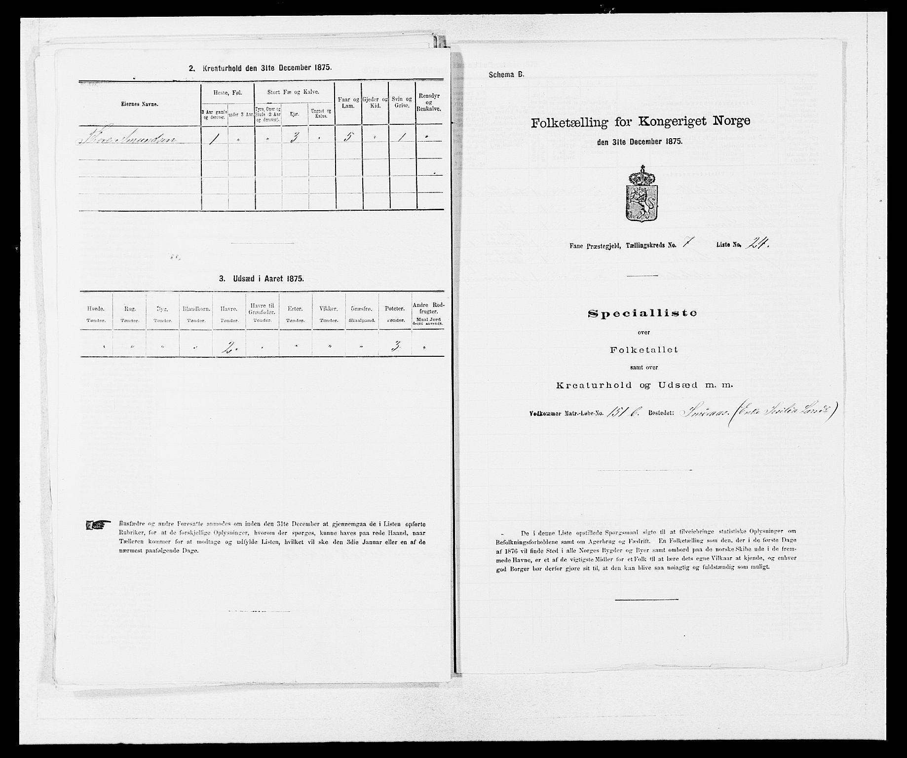 SAB, 1875 census for 1249P Fana, 1875, p. 776