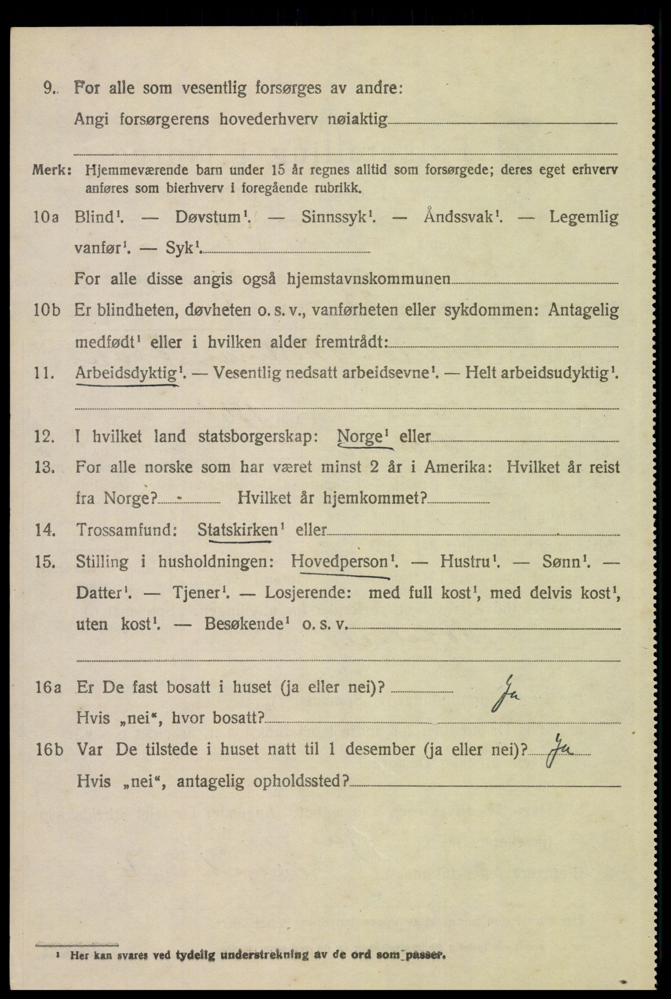 SAH, 1920 census for Elverum, 1920, p. 9799