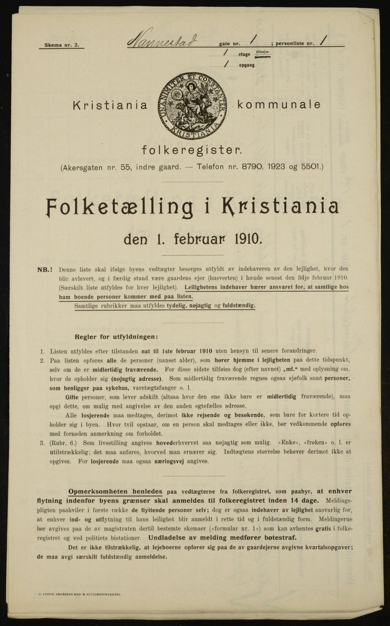 OBA, Municipal Census 1910 for Kristiania, 1910, p. 66702