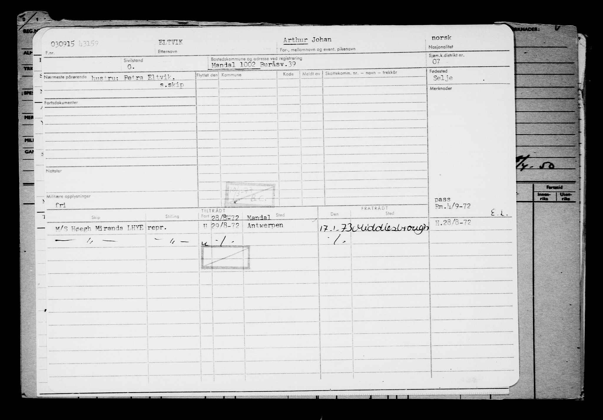 Direktoratet for sjømenn, AV/RA-S-3545/G/Gb/L0132: Hovedkort, 1915, p. 541