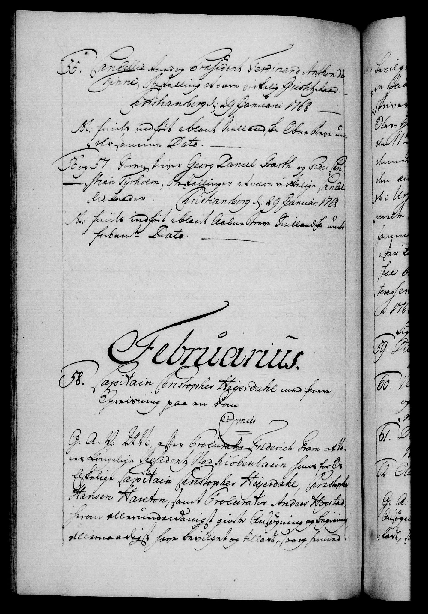 Danske Kanselli 1572-1799, AV/RA-EA-3023/F/Fc/Fca/Fcaa/L0043: Norske registre, 1766-1768, p. 539b