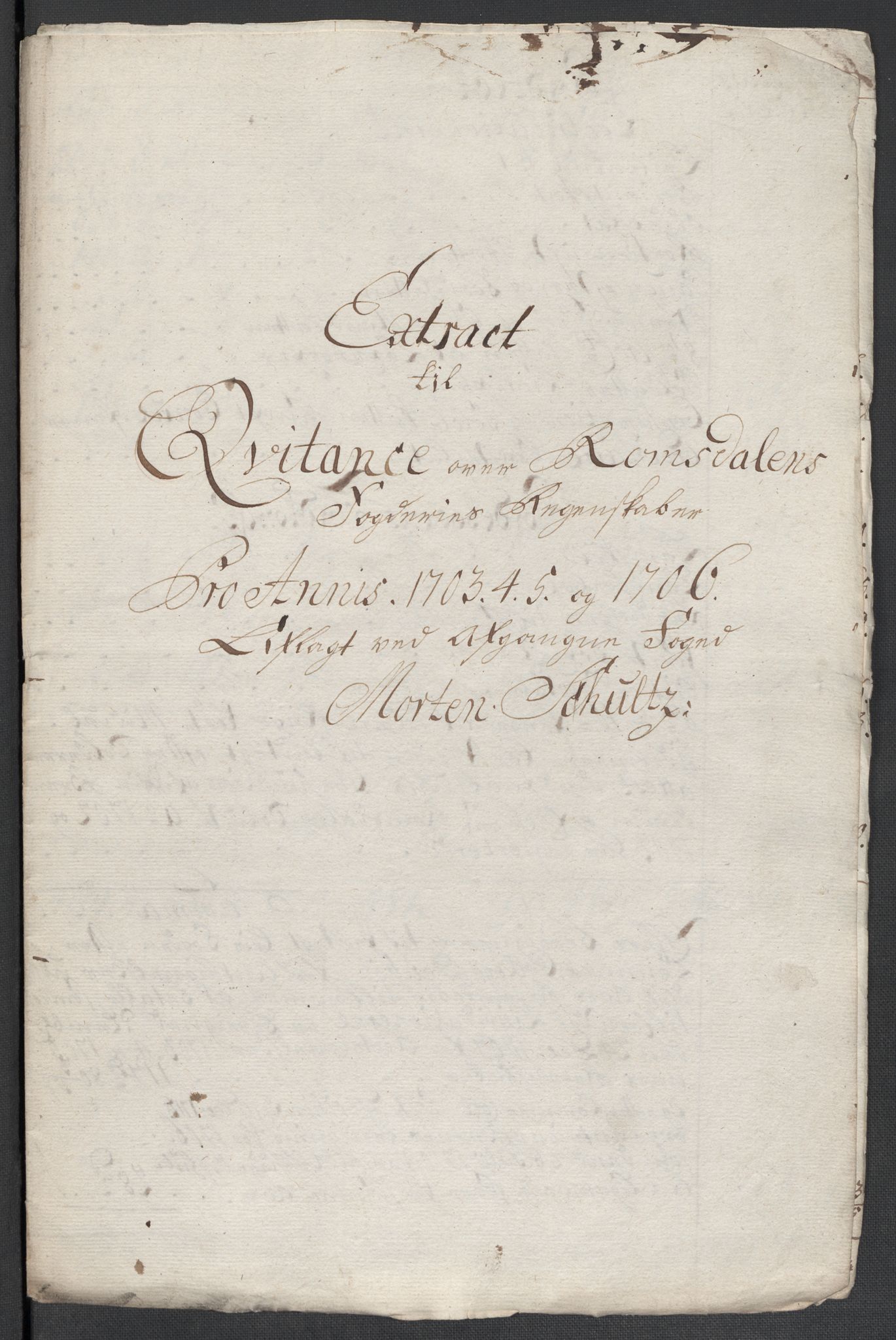 Rentekammeret inntil 1814, Reviderte regnskaper, Fogderegnskap, RA/EA-4092/R55/L3657: Fogderegnskap Romsdal, 1706, p. 209