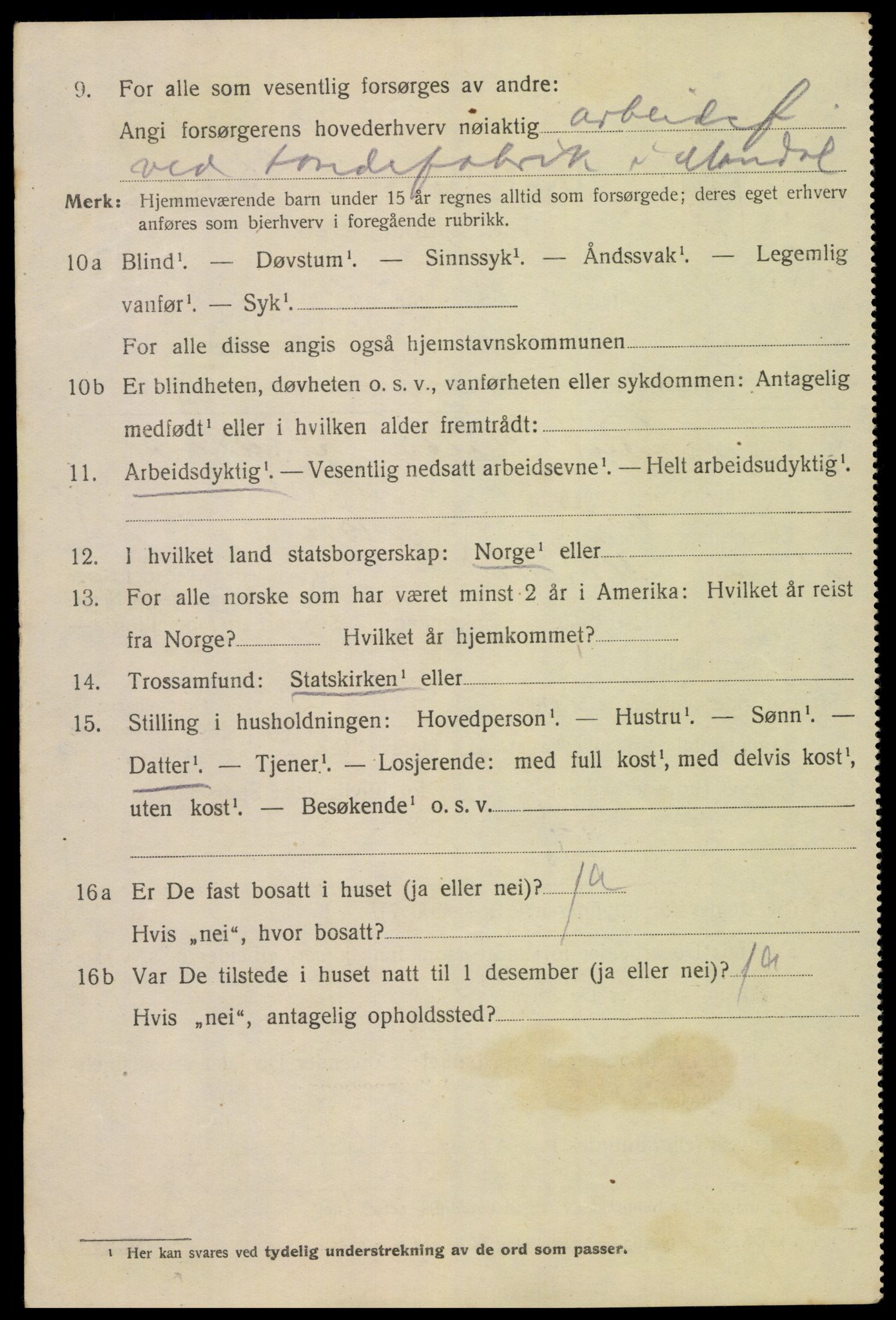 SAK, 1920 census for Mandal, 1920, p. 6878