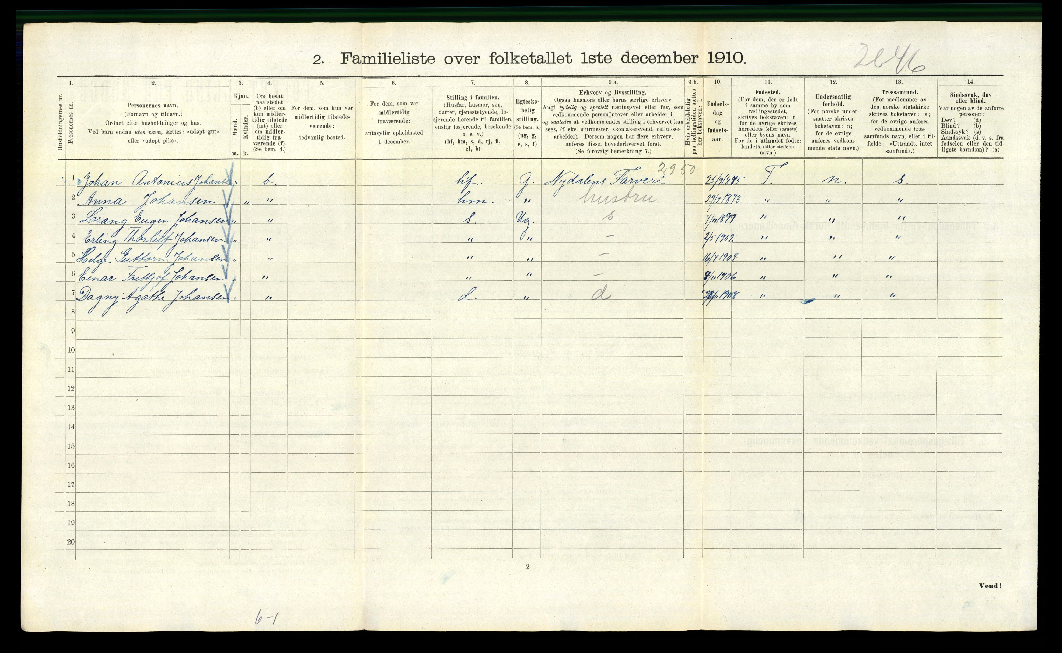 RA, 1910 census for Kristiania, 1910, p. 85176