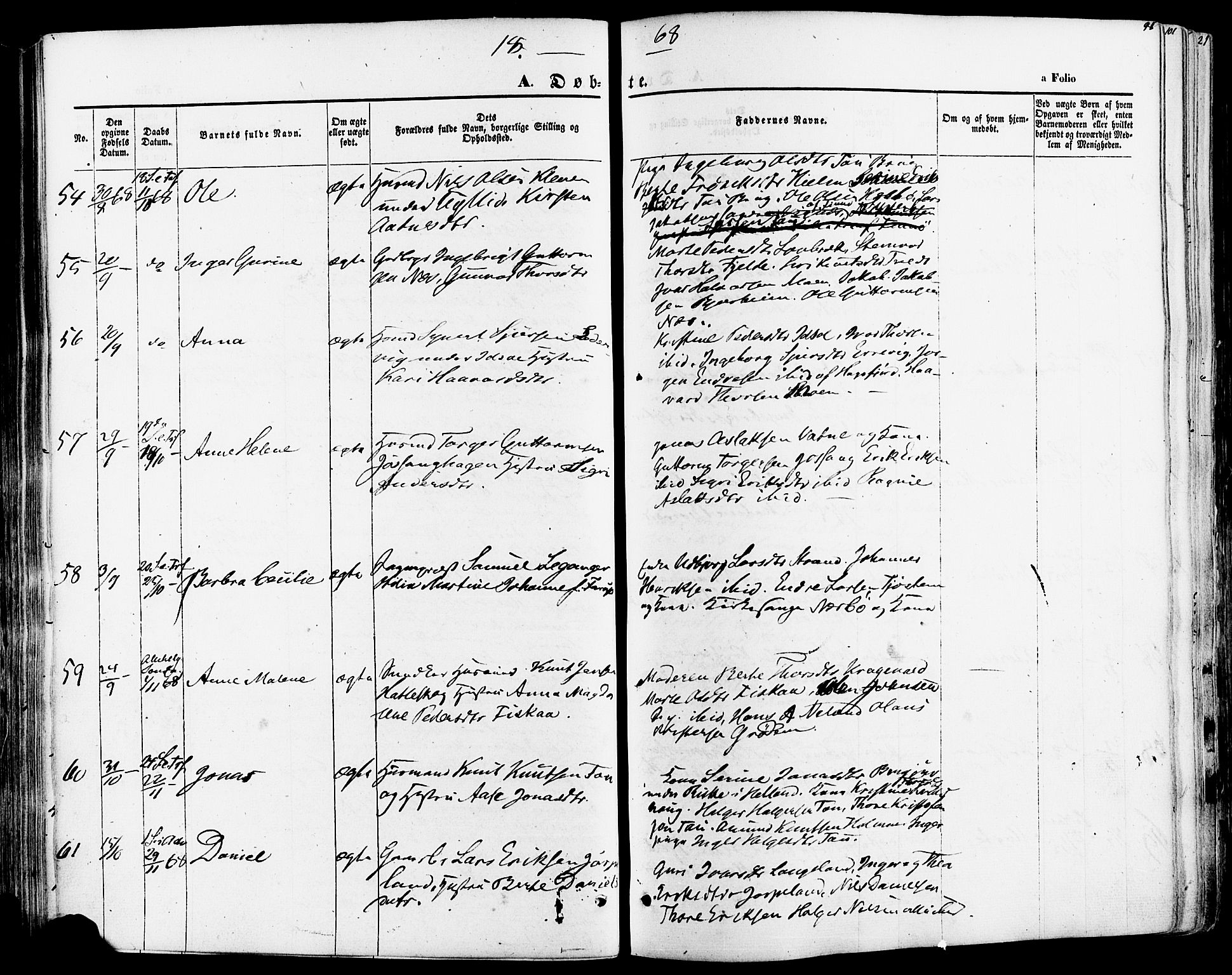 Strand sokneprestkontor, AV/SAST-A-101828/H/Ha/Haa/L0007: Parish register (official) no. A 7, 1855-1881, p. 91