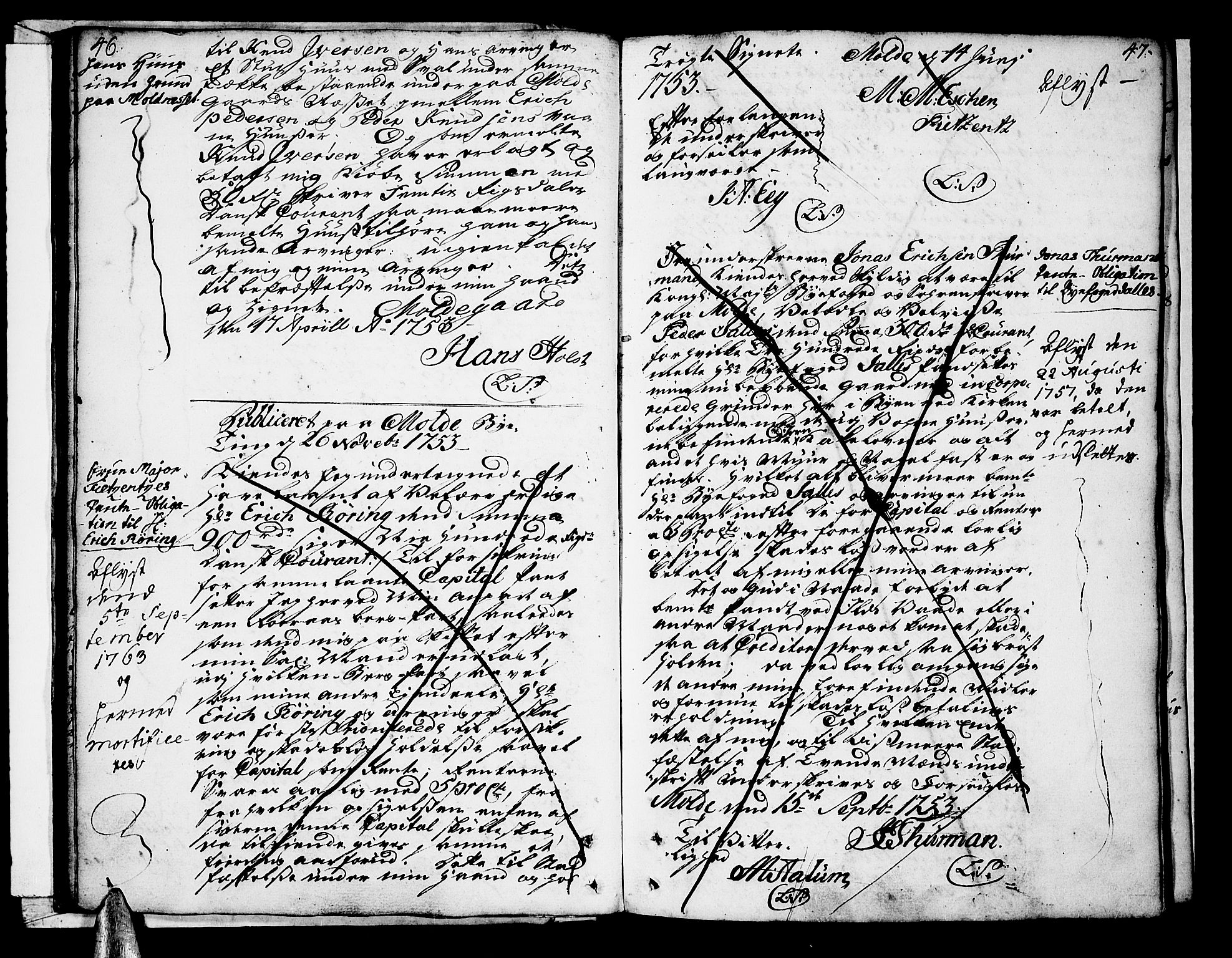 Molde byfogd, SAT/A-0025/2/2C/L0001: Mortgage book no. 1, 1748-1823, p. 46-47