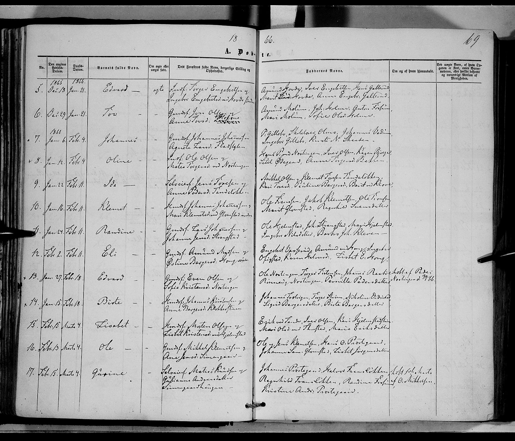 Øyer prestekontor, AV/SAH-PREST-084/H/Ha/Haa/L0006: Parish register (official) no. 6, 1858-1874, p. 69