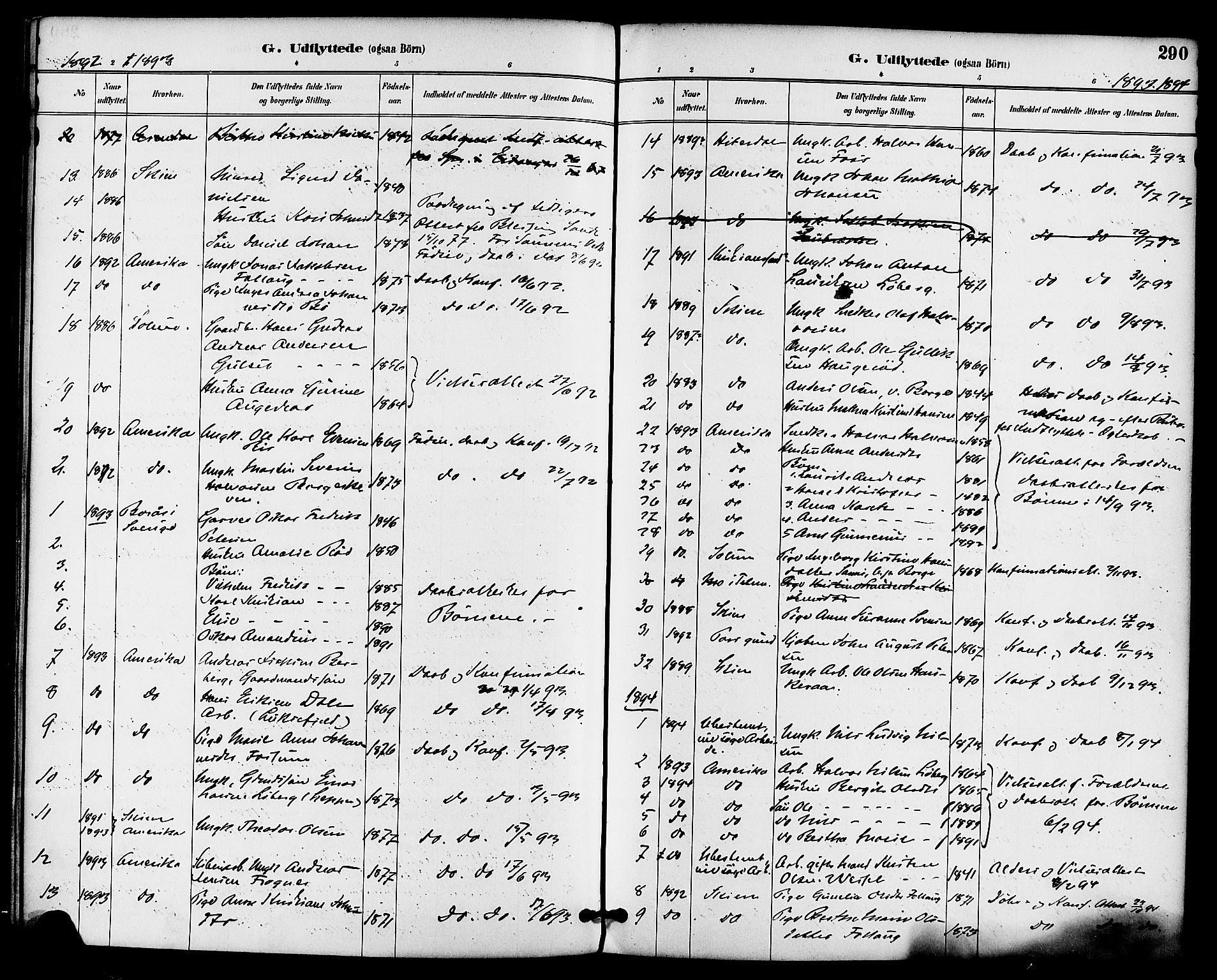 Gjerpen kirkebøker, SAKO/A-265/F/Fa/L0010: Parish register (official) no. I 10, 1886-1895, p. 290