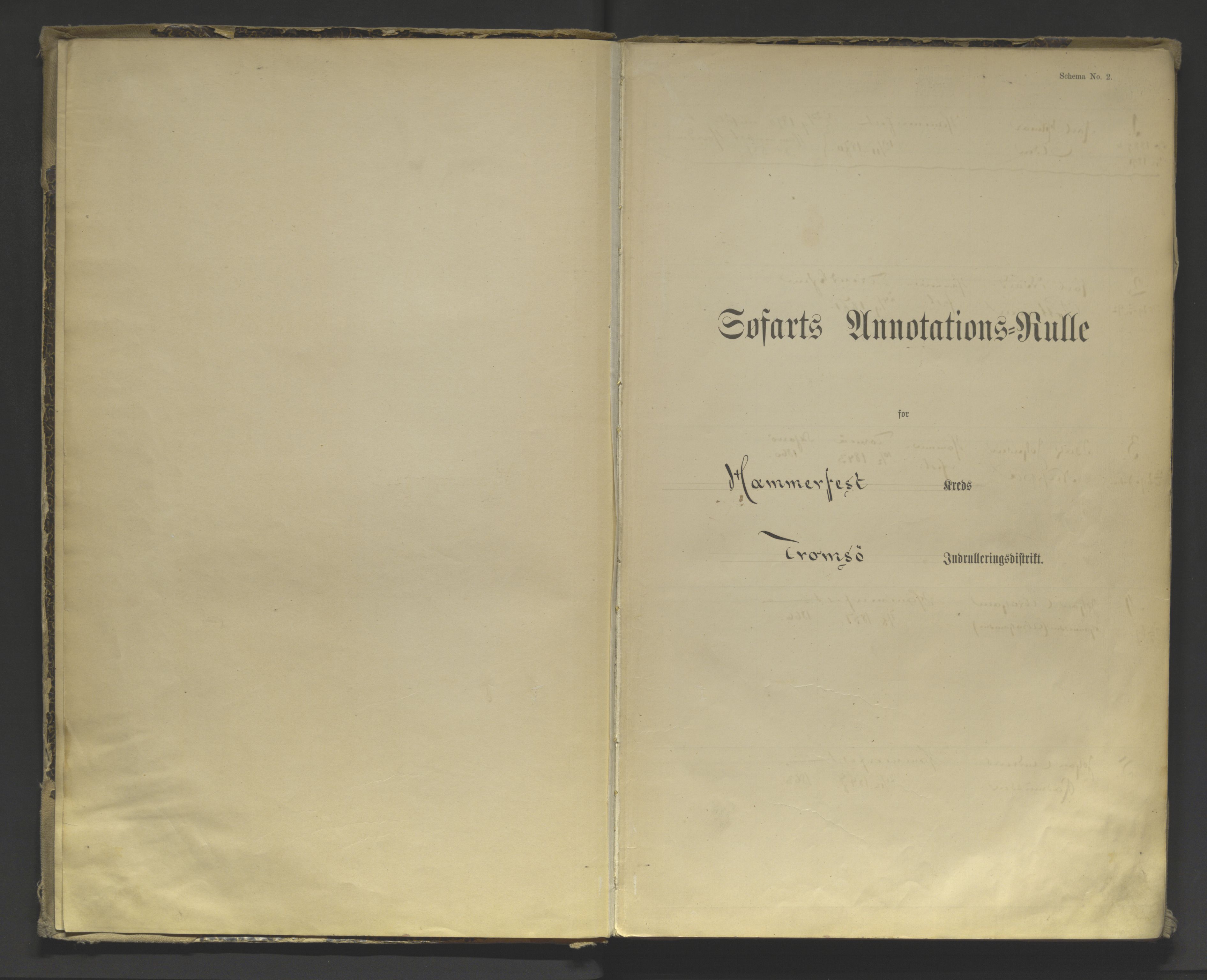 Tromsø sjømannskontor/innrullerings-/mønstringsdistrikt, AV/SATØ-S-0243/F/Fa/L0004: Annotasjonsrulle. Defekt: manglende rygg. Nr. 1-473, 1869-1912