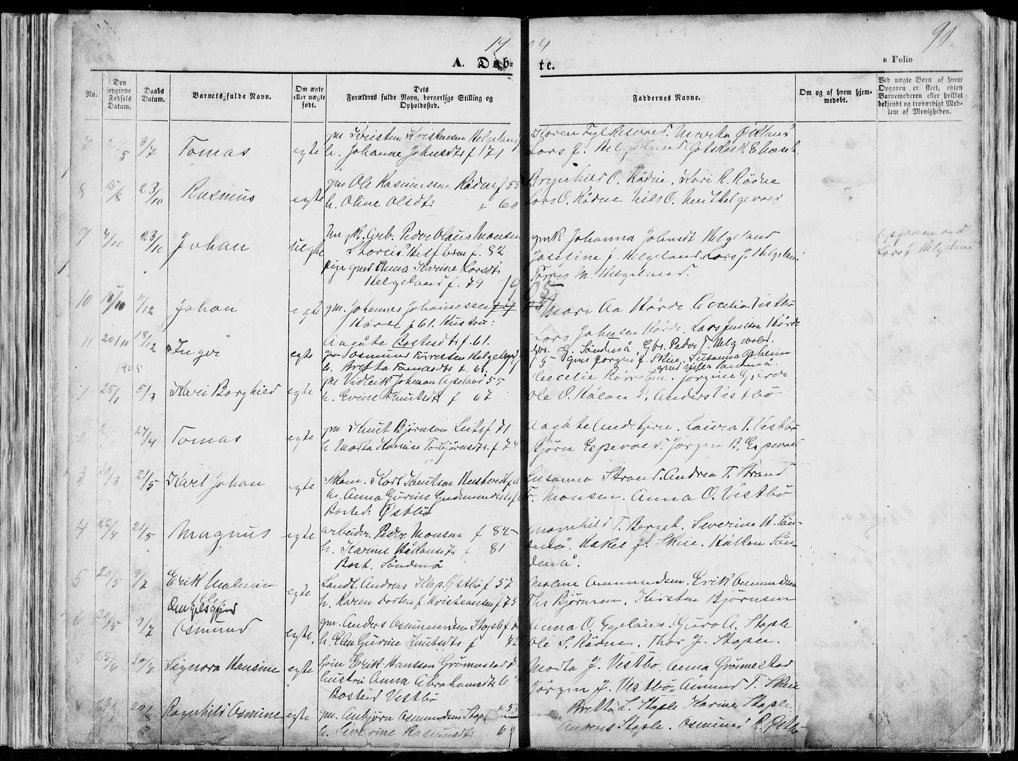 Vikedal sokneprestkontor, SAST/A-101840/01/V: Parish register (copy) no. B 10, 1864-1926, p. 90