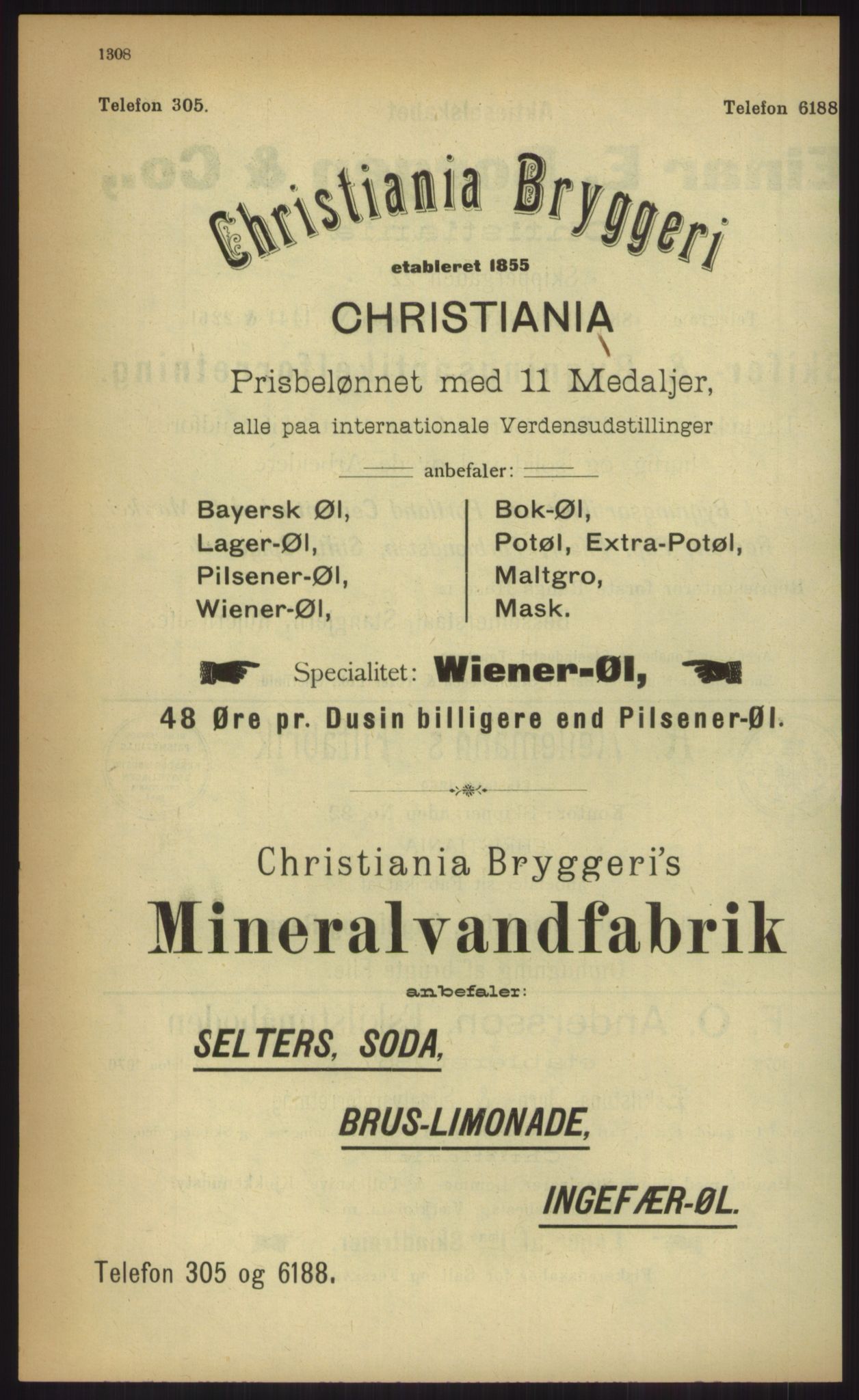 Kristiania/Oslo adressebok, PUBL/-, 1903, p. 1308