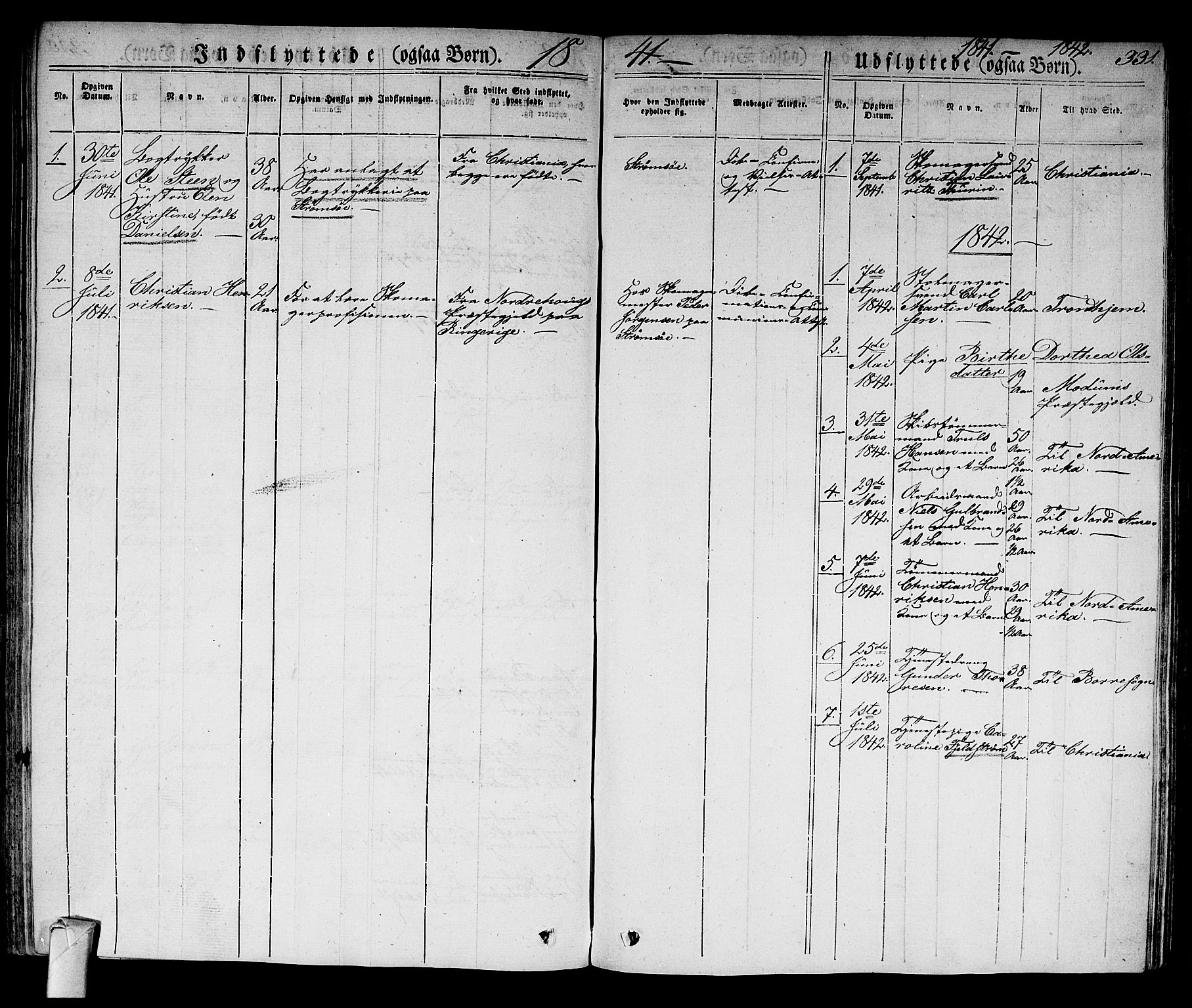 Strømsø kirkebøker, SAKO/A-246/F/Fa/L0012: Parish register (official) no. I 12, 1830-1847, p. 331