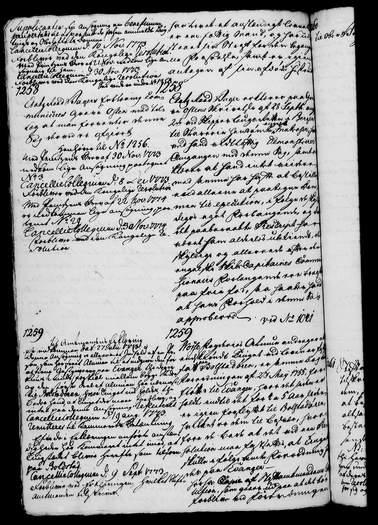 Danske Kanselli 1572-1799, AV/RA-EA-3023/H/Hc/Hca/L0002: Norske supplikker, 1772-1773