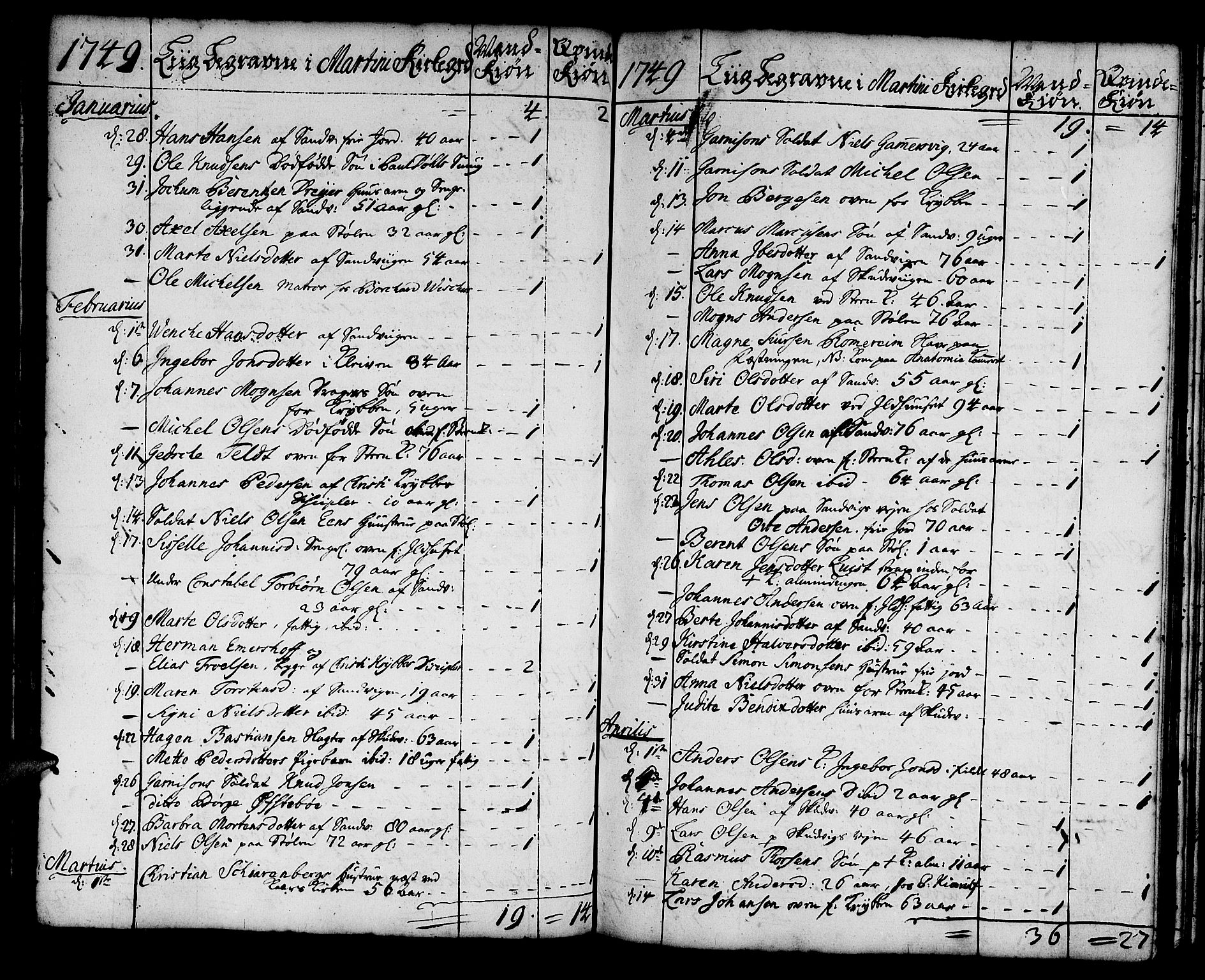 Korskirken sokneprestembete, SAB/A-76101/H/Haa/L0011: Parish register (official) no. A 11, 1731-1785, p. 46