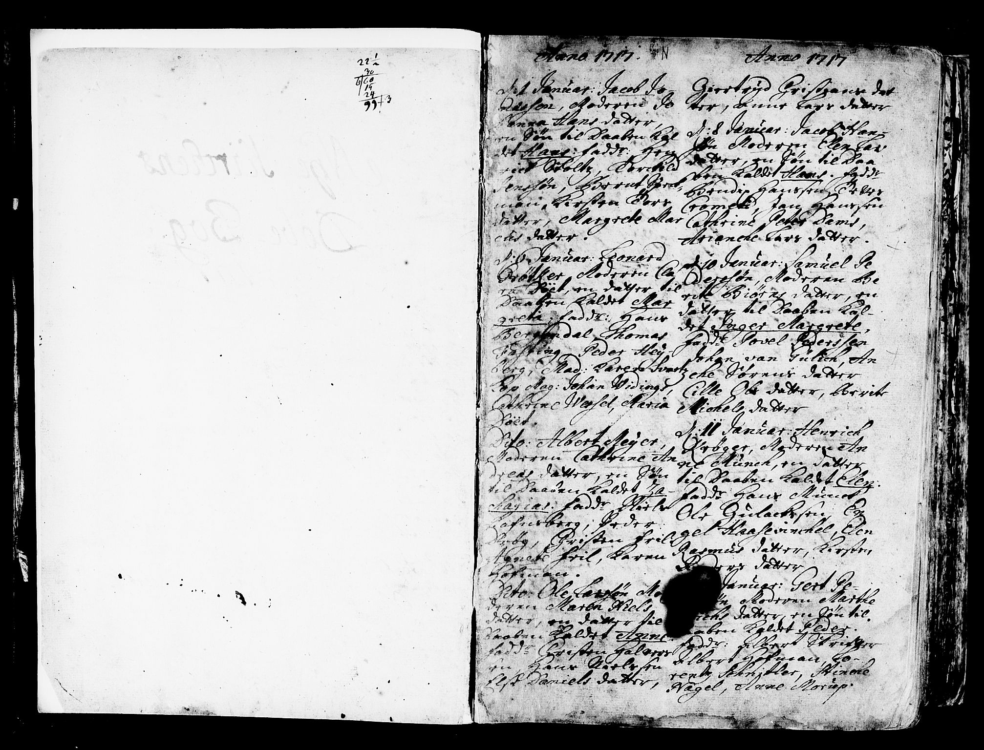 Nykirken Sokneprestembete, AV/SAB-A-77101/H/Haa/L0003: Parish register (official) no. A 3, 1717-1764, p. 2