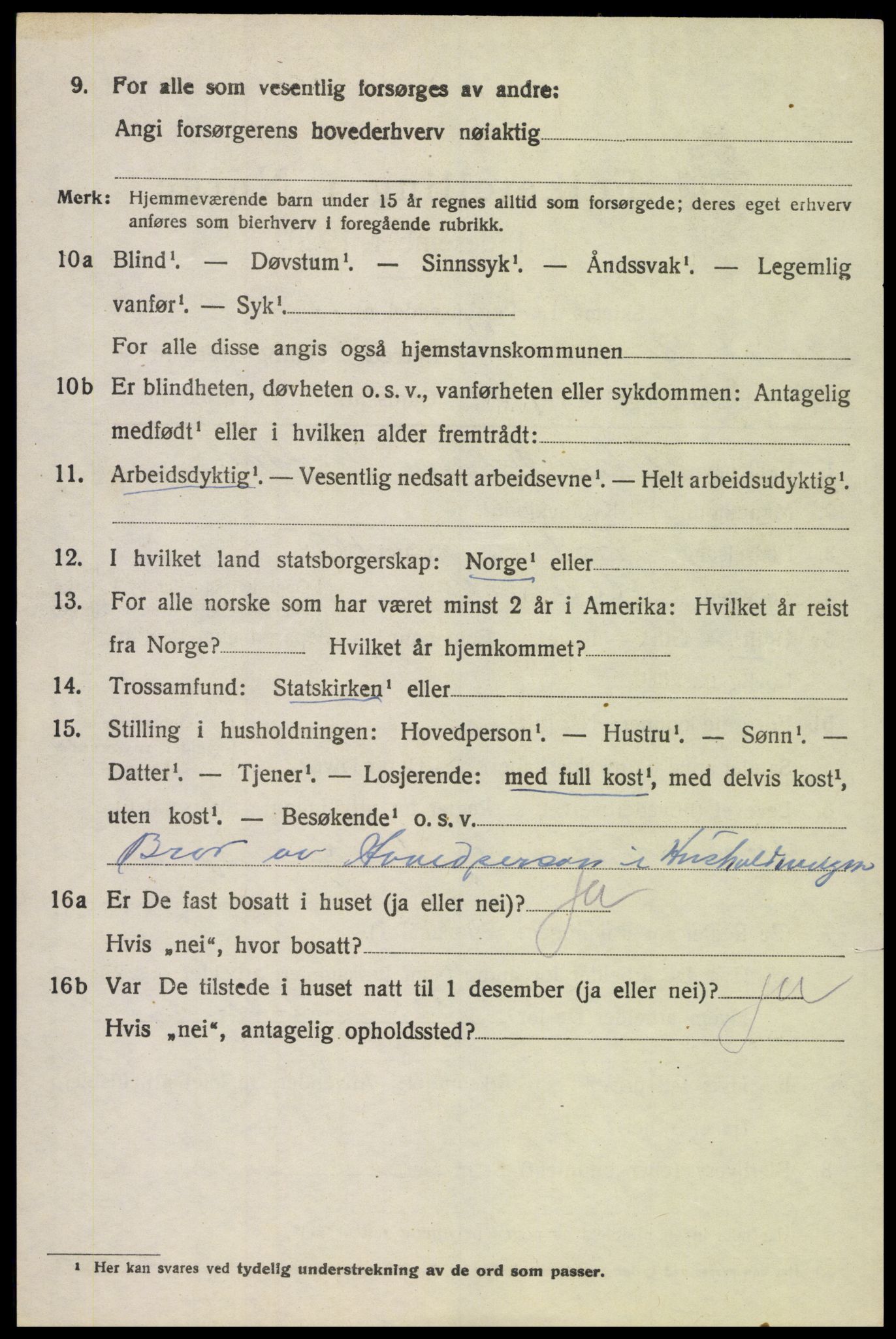 SAH, 1920 census for Jevnaker, 1920, p. 5368